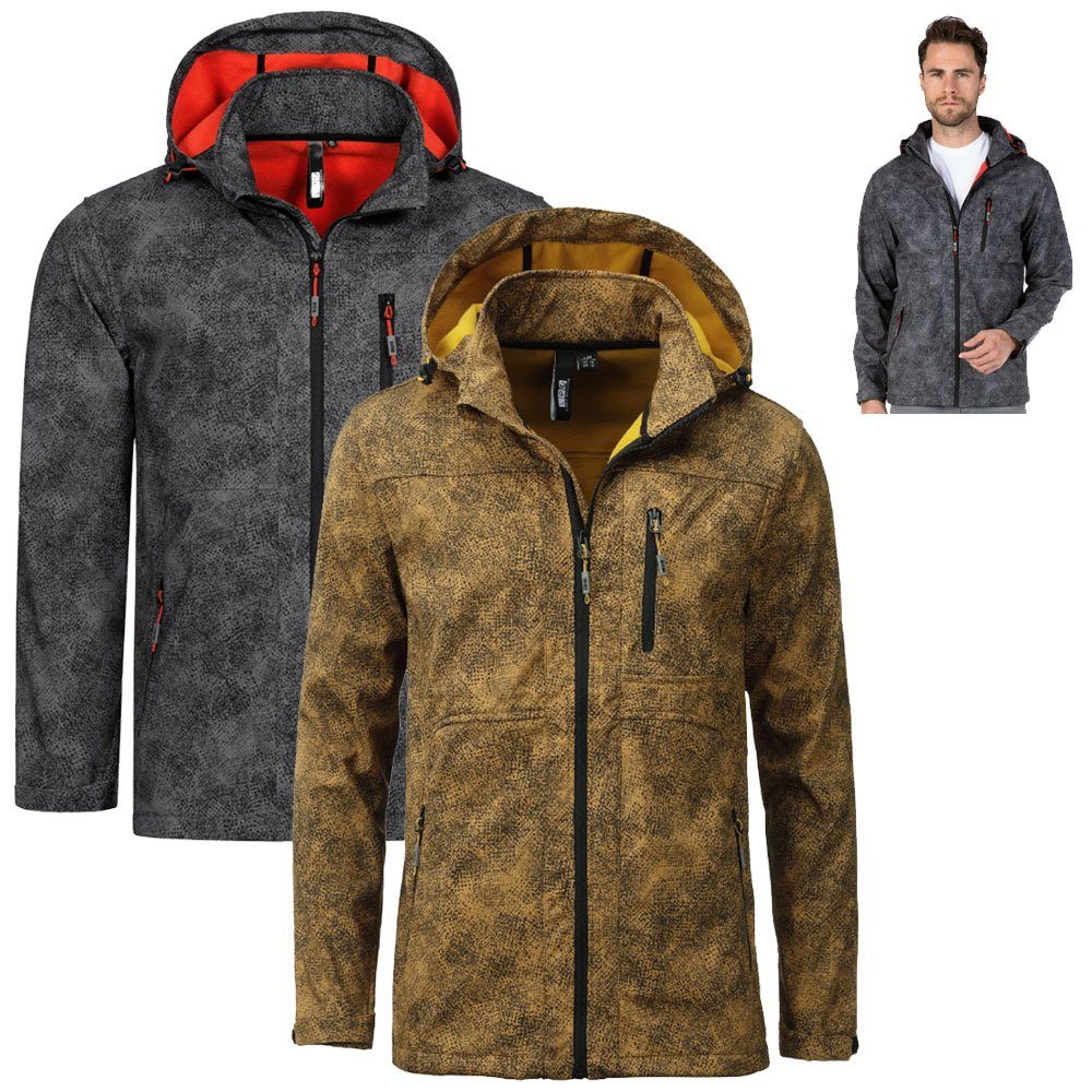 Linea Primero Hardshelljacke LPO - wasserdichte 3 Lagen Stretch Kapuzen Softshelljacke mit Fleece