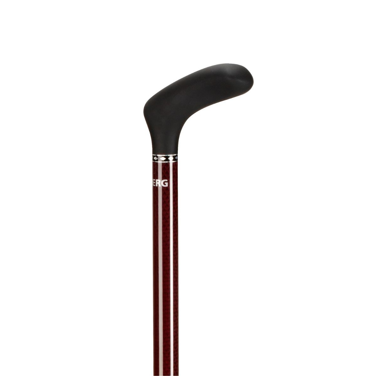 OSSENBERG Gehstock Gehstock, ergonomischer Griff, Leichtmetall schwarz / bordeaux, 1-tlg.