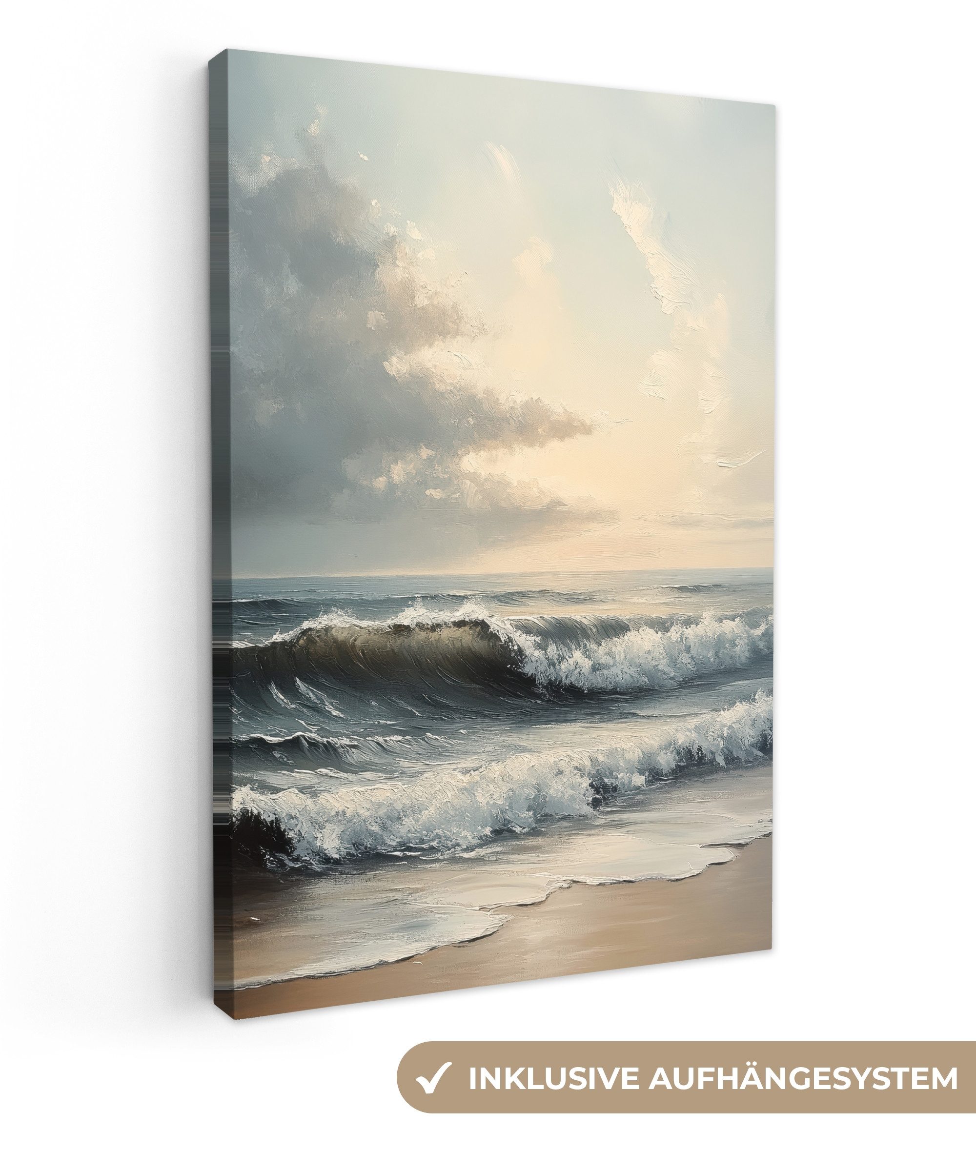 Leinwandbild Strand - Meer - Sonnenuntergang