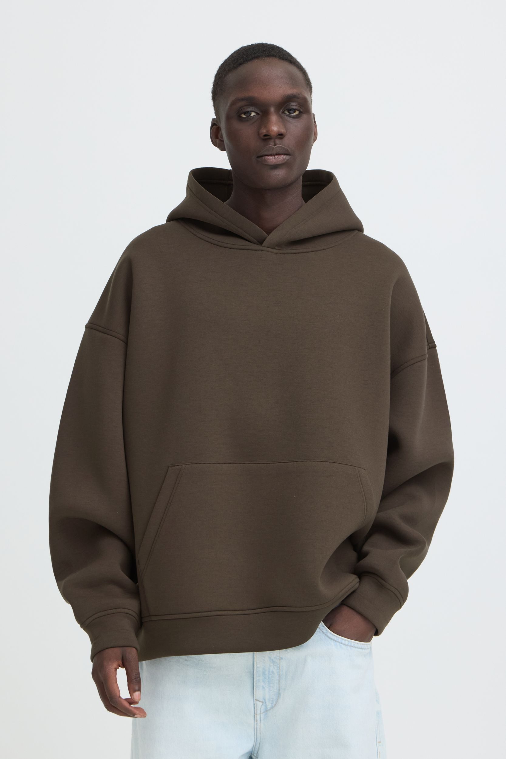 Blend Hoodie Große Kängurutasche Breiter Saumbund für Herren (1-tlg) Überschnittene Schultern, Gerader Saum, Breite Bündchen