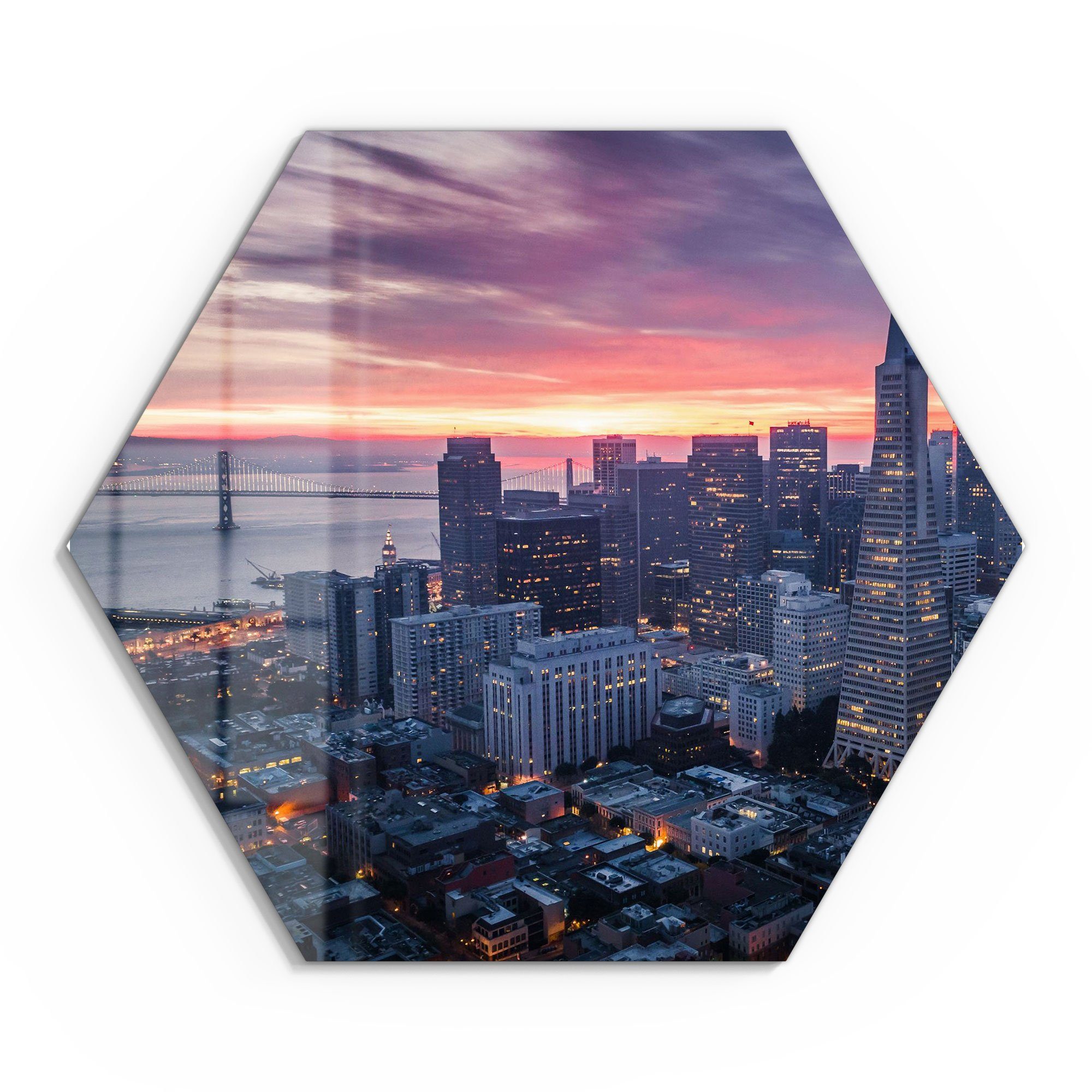 DEQORI Glasbild 'Blick auf San Francisco', günstig online kaufen