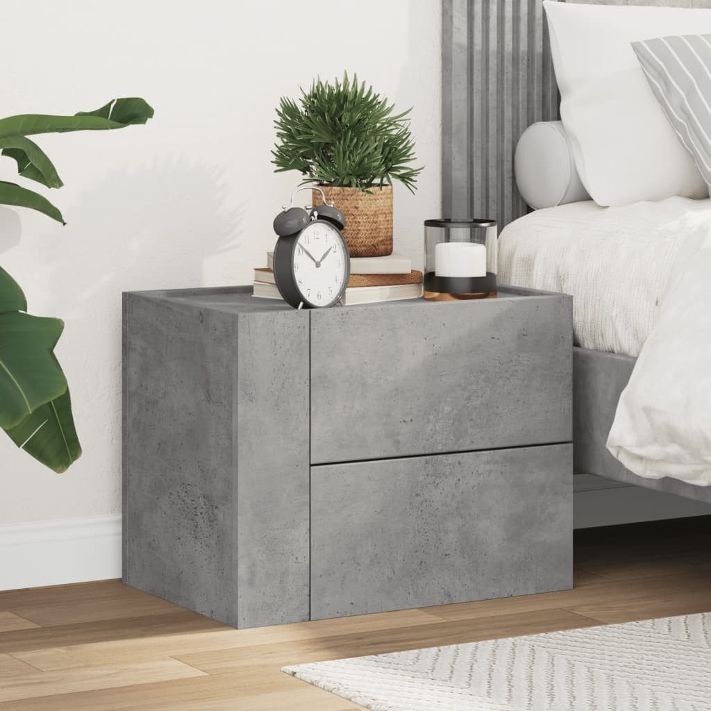 vidaXL Nachttisch Wand-Nachttisch Betongrau 45x30x35 cm günstig online kaufen