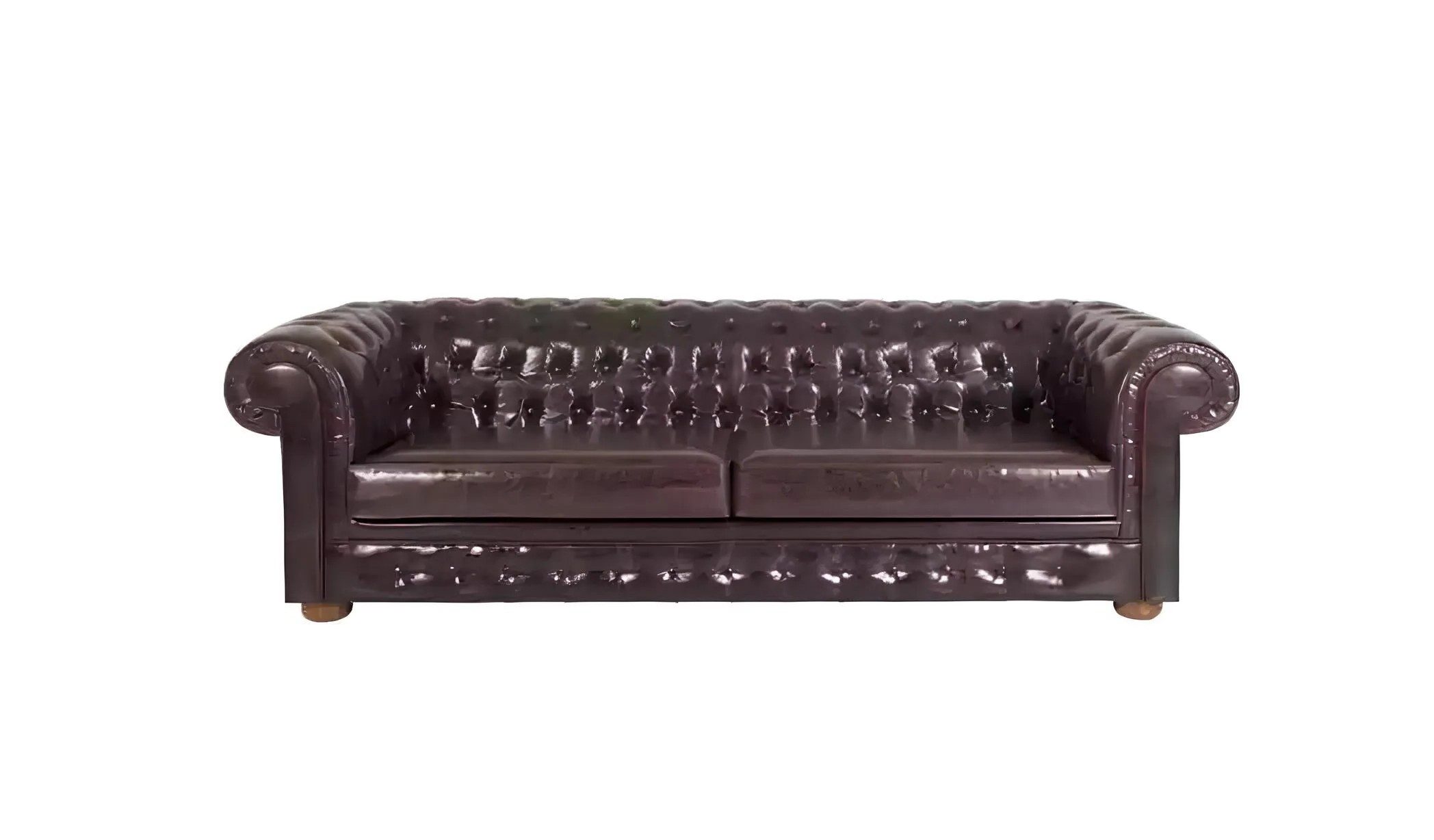 Xlmoebel Chesterfield-Sofa Luxus Polster Sofa Couch Garnitur Braun Textil Design, 1 Teile, Made in Europa