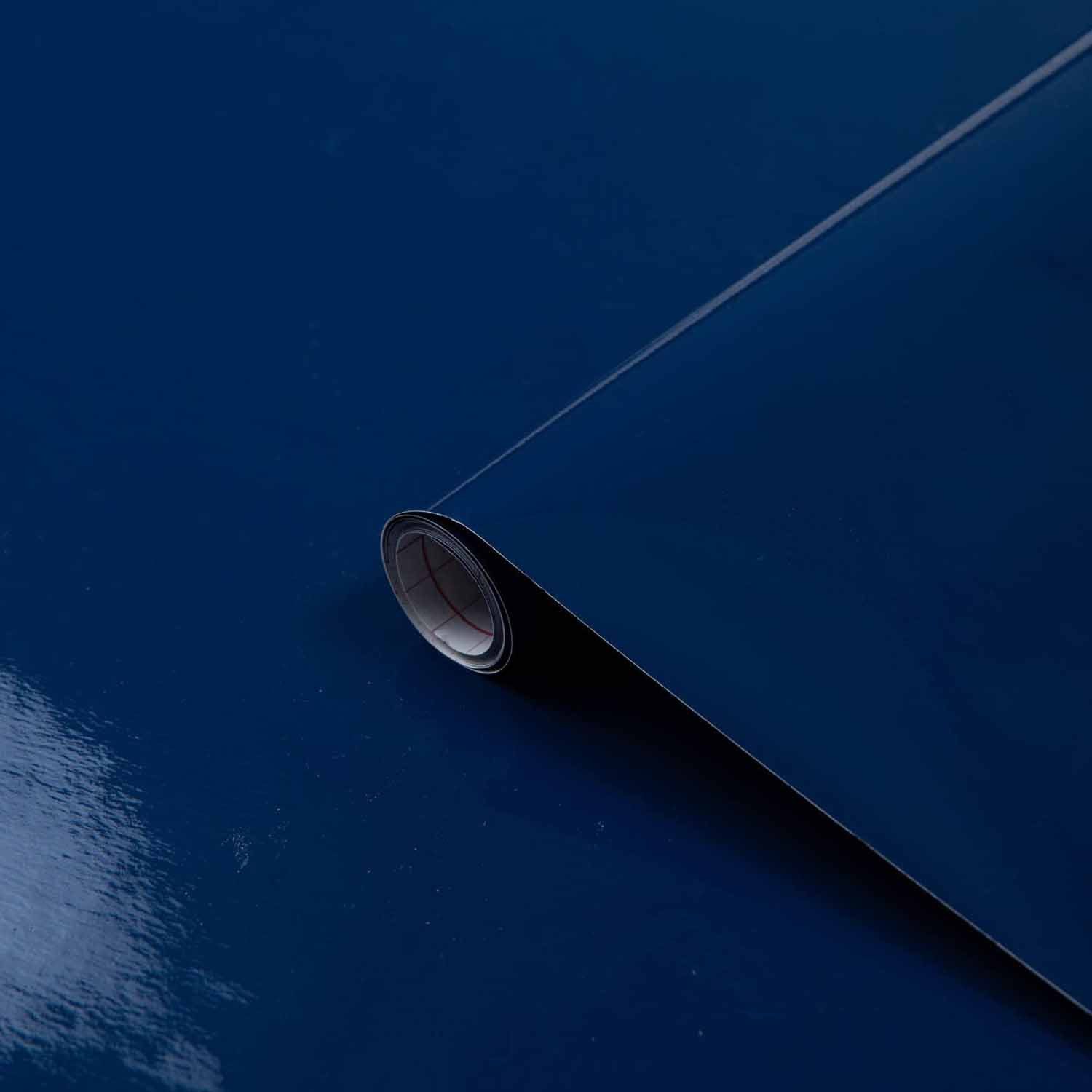 d-c-fix Möbelfolie Uni Lack navy blue - selbstklebende Dekofolie Klebefolie Möbel Küche, Designfolie - pflegeleicht, zuschneidbar und rückstandslos entfernbar