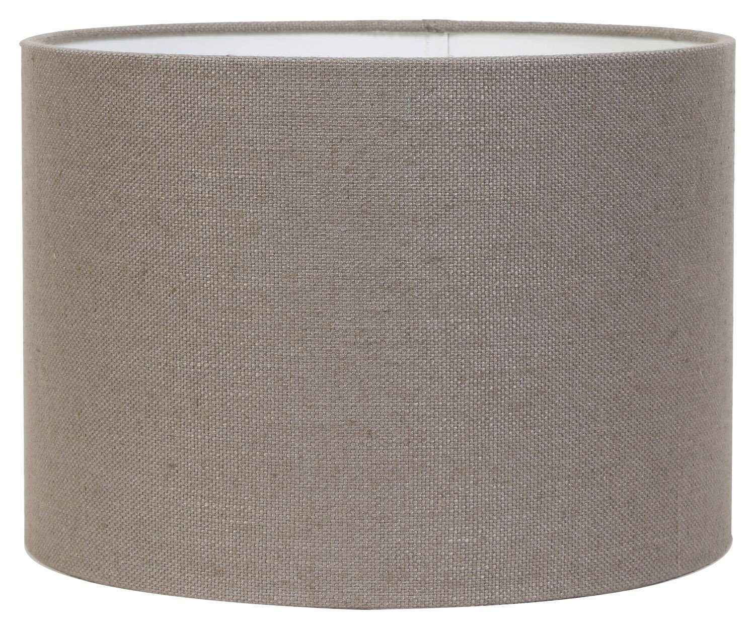 Light & Living Lampenschirm LIVIGNO, Ø 20 cm, Braun, Weiß, Stoff, PVC, Metallhalterung