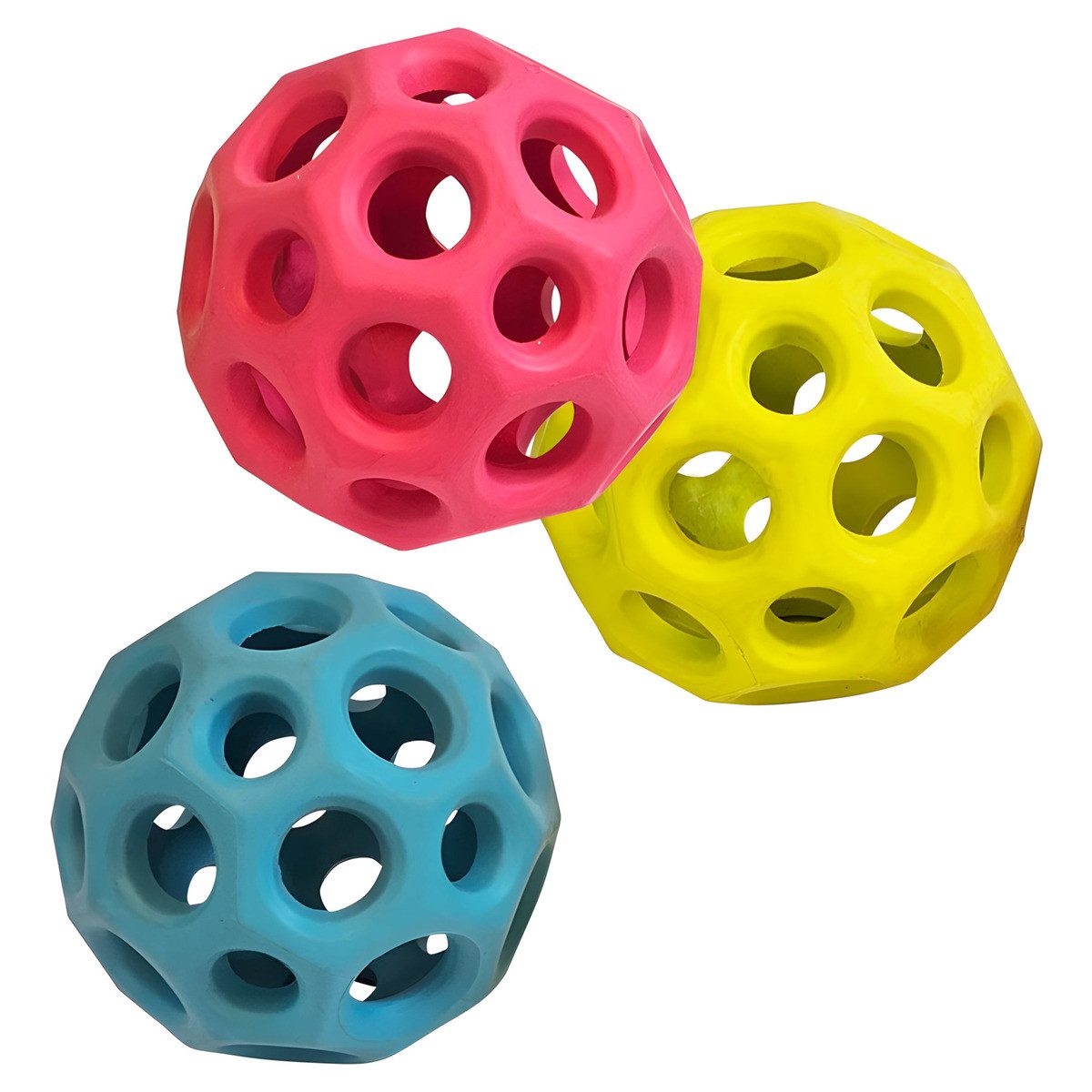 Tierball Hundespielzeug Gitterball aus Vollgummi