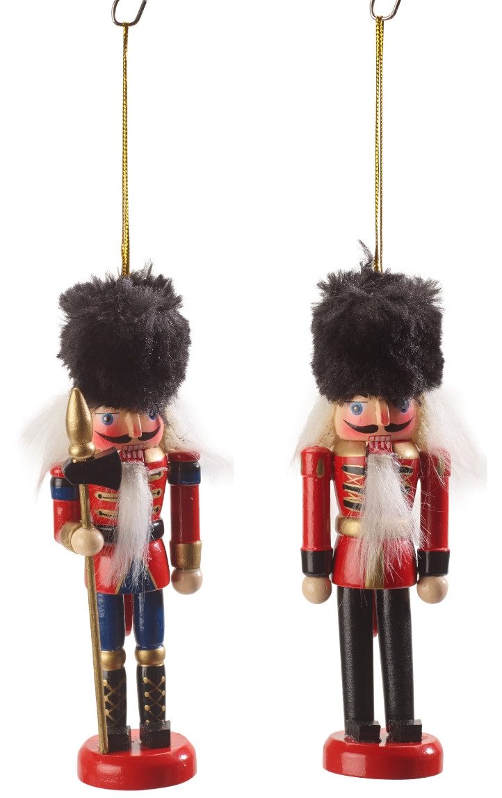 Weihnachtsfigur Winter Collage Accessoires Hänger Nussknacker Set2