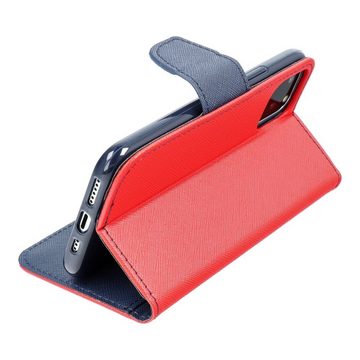 cofi1453 Handyhülle Buch Tasche "Fancy" für Huawei Nova 8i Rot-Blau 6,67 Zoll, Kunstleder Schutzhülle Handy Wallet Case Cover mit Kartenfächern, Standfunktion