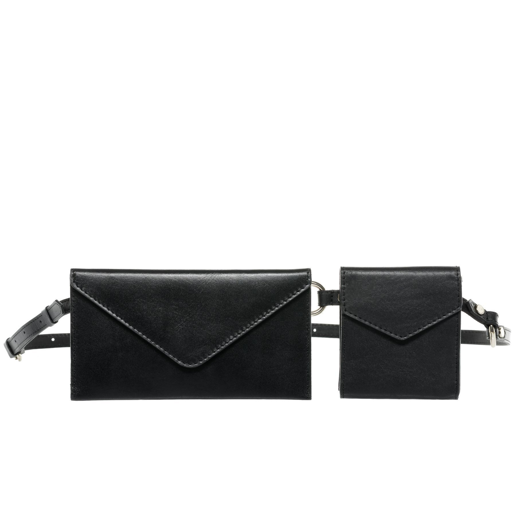 FEYNSINN Umhängetasche echt Leder Hip Bag groß Ledertasche schwarz VINCE, Hüfttasche echt Leder Unisex, Umhängetasche, Bumbag schwarz