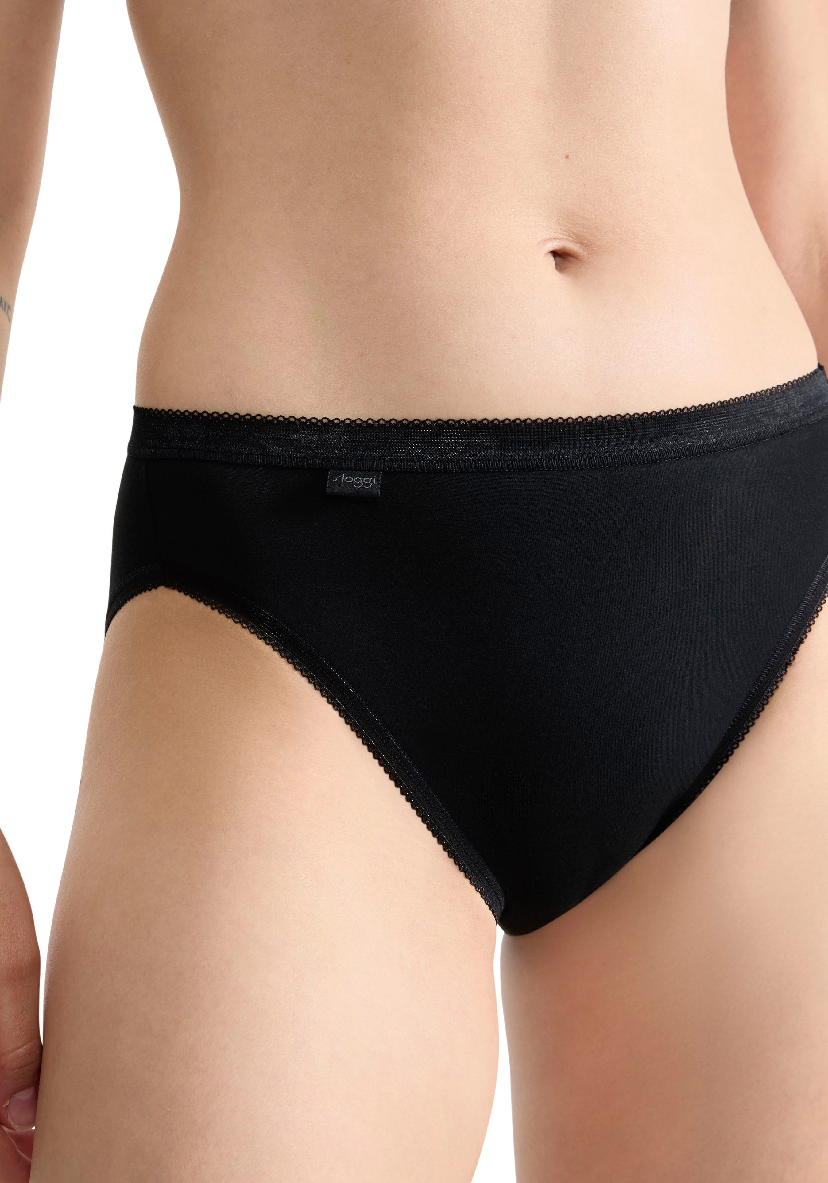 sloggi Tai-Slip Basic+ (2er Pack) perfekter Sitz, Baumwollmix, elastisch, weiche Nähte