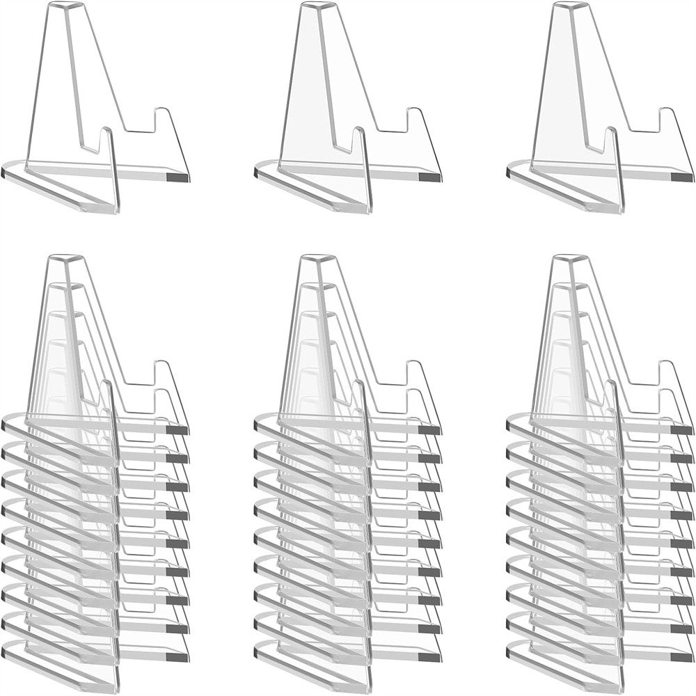 XDeer Tischkartenhalter Mini Kartenständer, 30 Stück, Acryl Karten Display Sportkarten, (30), Sportkartenhalter, Abgestufte Transparente Kartendisplay