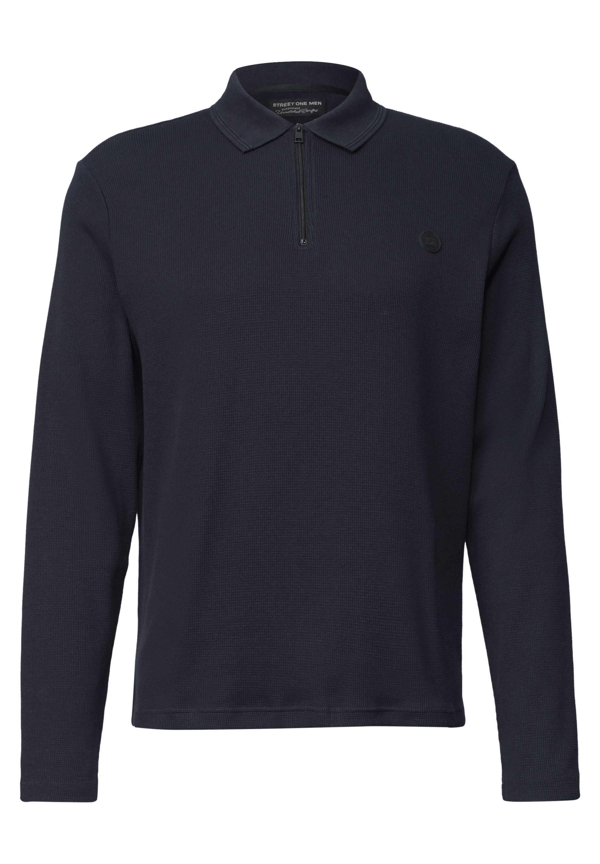 STREET ONE MEN Poloshirt aus Baumwolle mit Stretchante – Bild 4 von 5