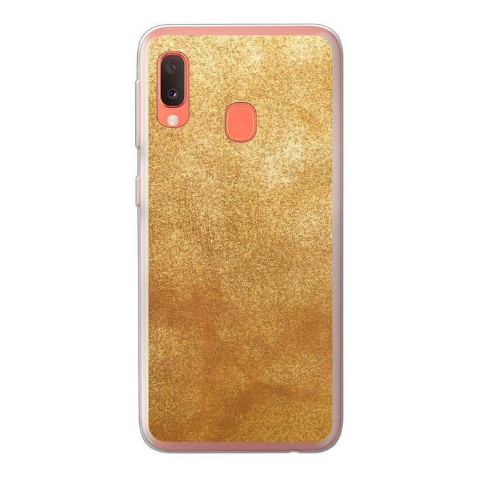 MuchoWow Handyhülle Eisen - Rost - Gold - Metall - Luxus Handyhülle Samsung Galaxy A20e Smartphone-Bumper Print Handy