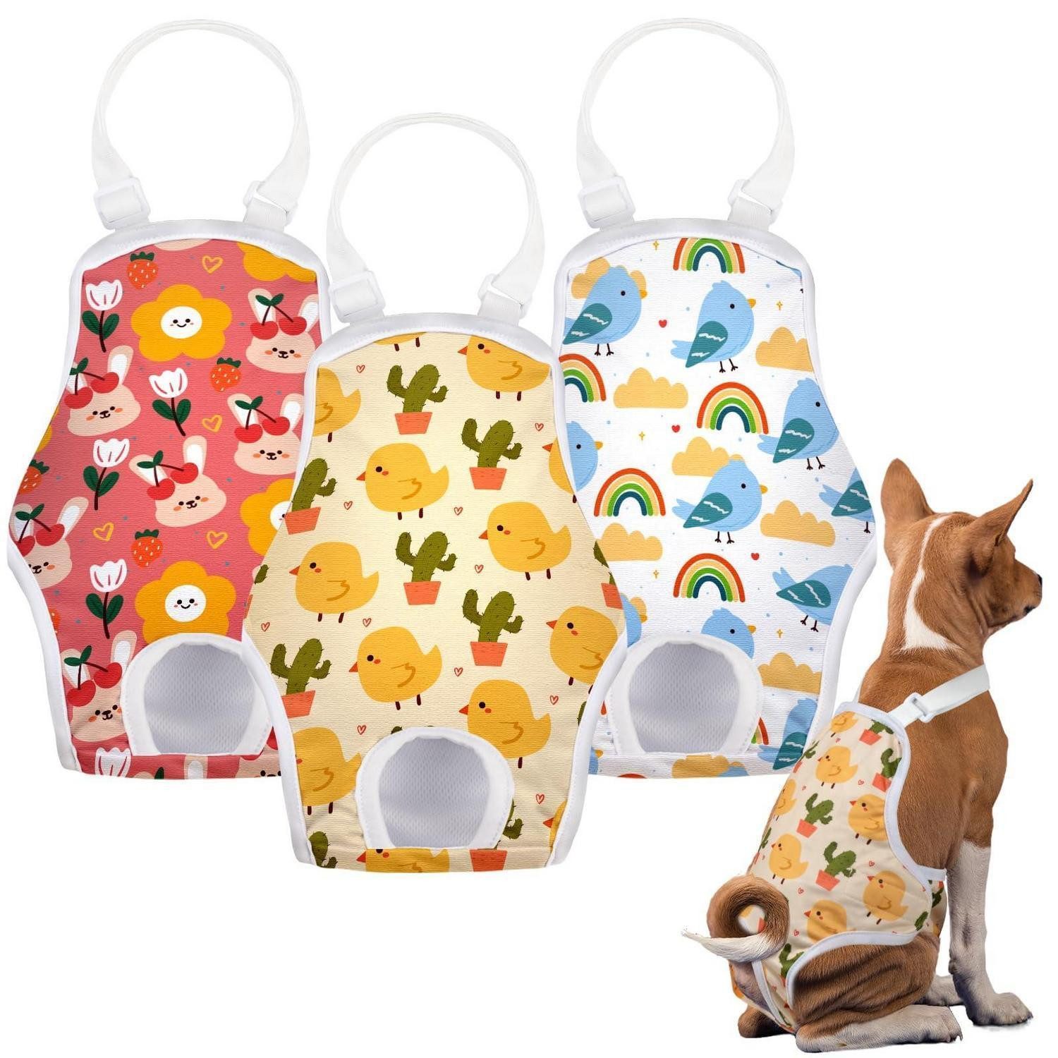 LuxusKollektion Stoffwindeln Hundewindel Einteiler waschbar Gr. M (3-St)