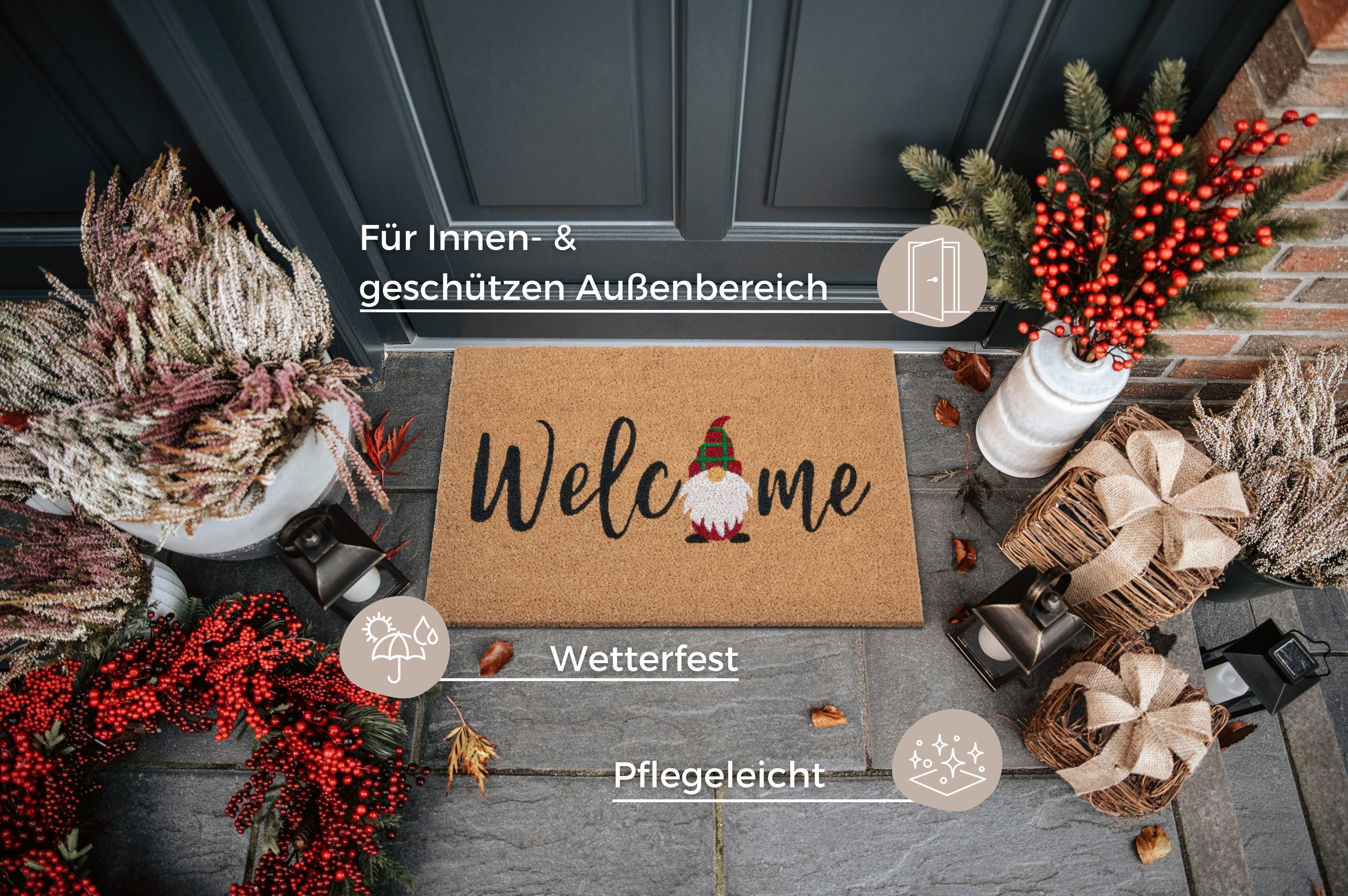 HANSE Home Fußmatte Kokos Welcome Gnome, günstig online kaufen