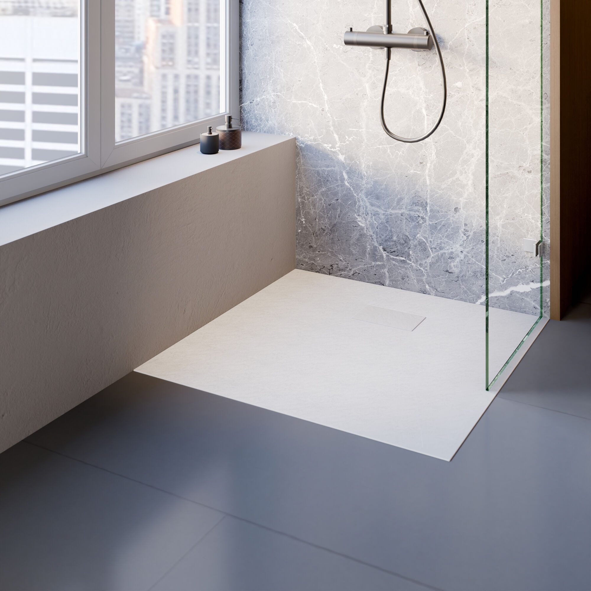 Schulte Duschwanne DWM Tec Midra, Quadratisch, Mineralwerkstoff, mit Ablauf günstig online kaufen