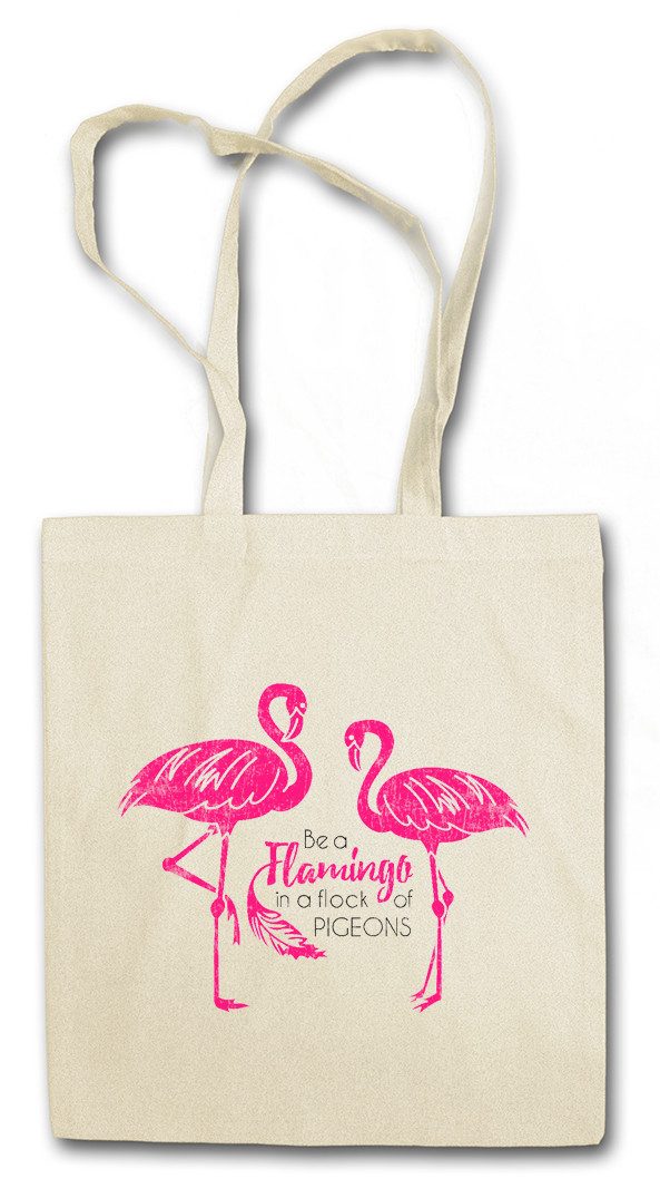 Urban Backwoods Beuteltasche Be A Flamingo Stofftasche Unicorn Vogel Einhorn Prinzessin Princess (1-tlg), Flamingos Animal Welfare Wildlife
