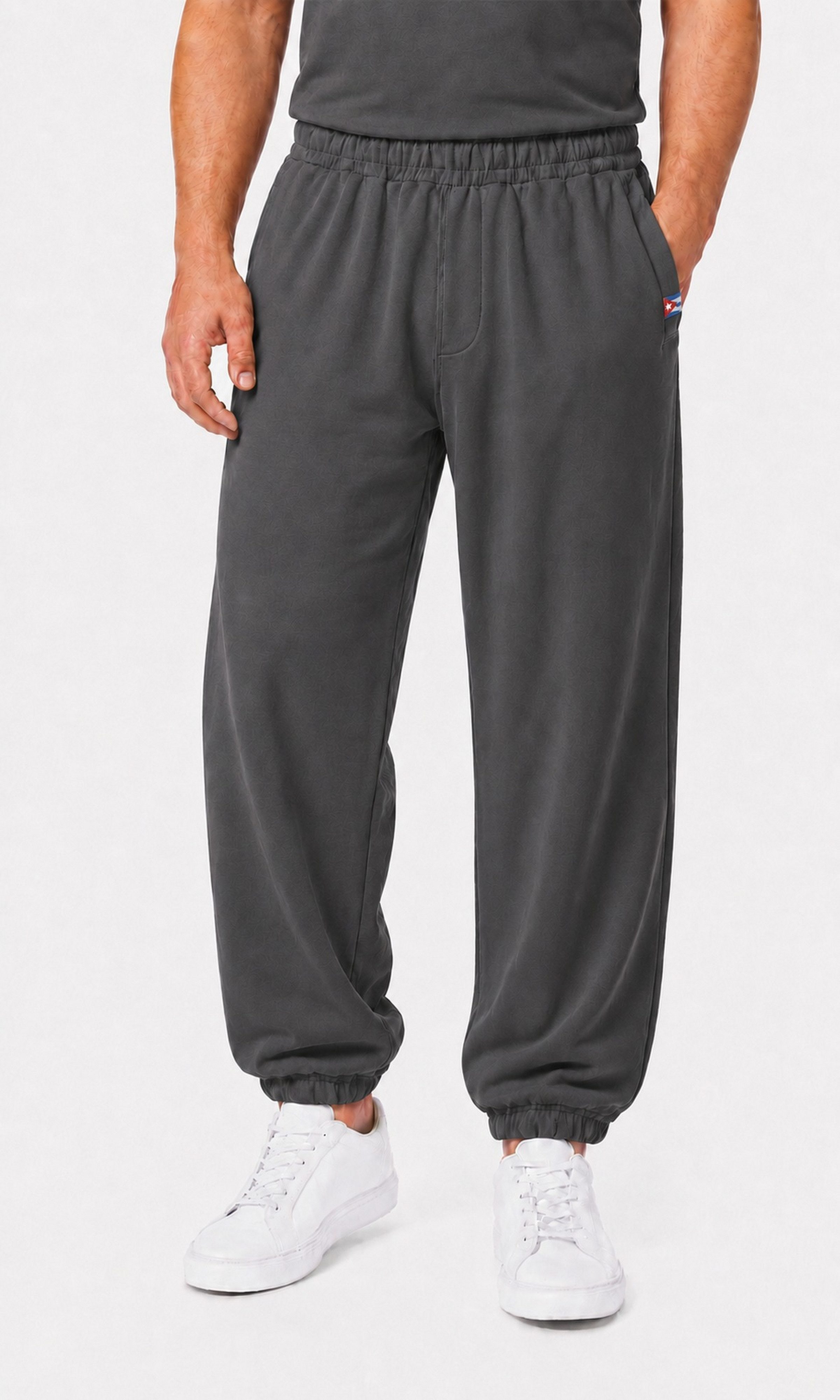CUBAIANS Jogginghose Caonao Herren Baggy Pant Hose Freizeit Loose Fit Sweat mit Bündchen Elastischer Bund mit Tunnelzug