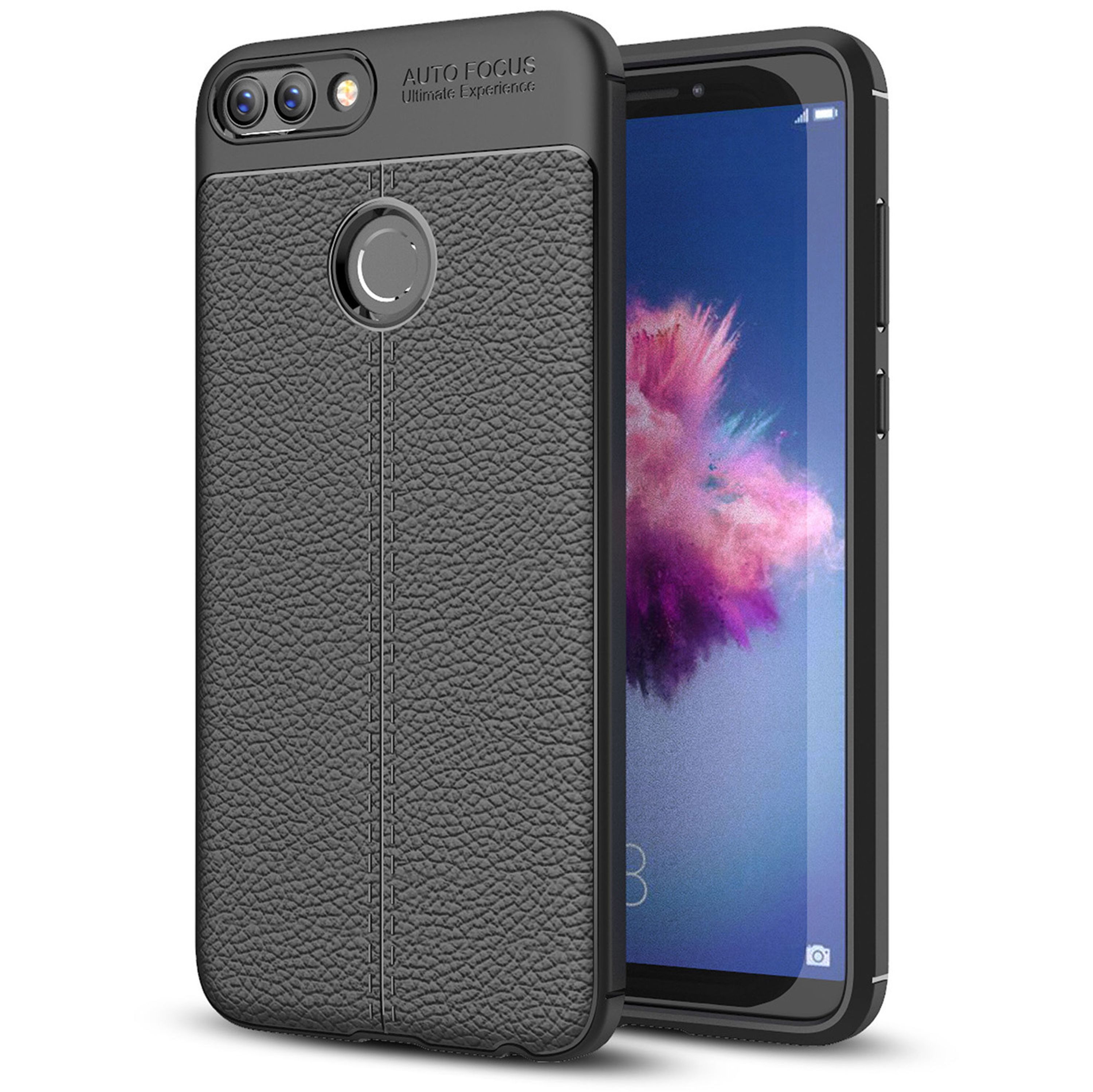 Nalia Smartphone-Hülle Huawei P Smart 14,5 cm (5,7 Zoll), Leder Look Silikon Hülle / Anti-Fingerabdruck / Kratzfest / Rutschfest