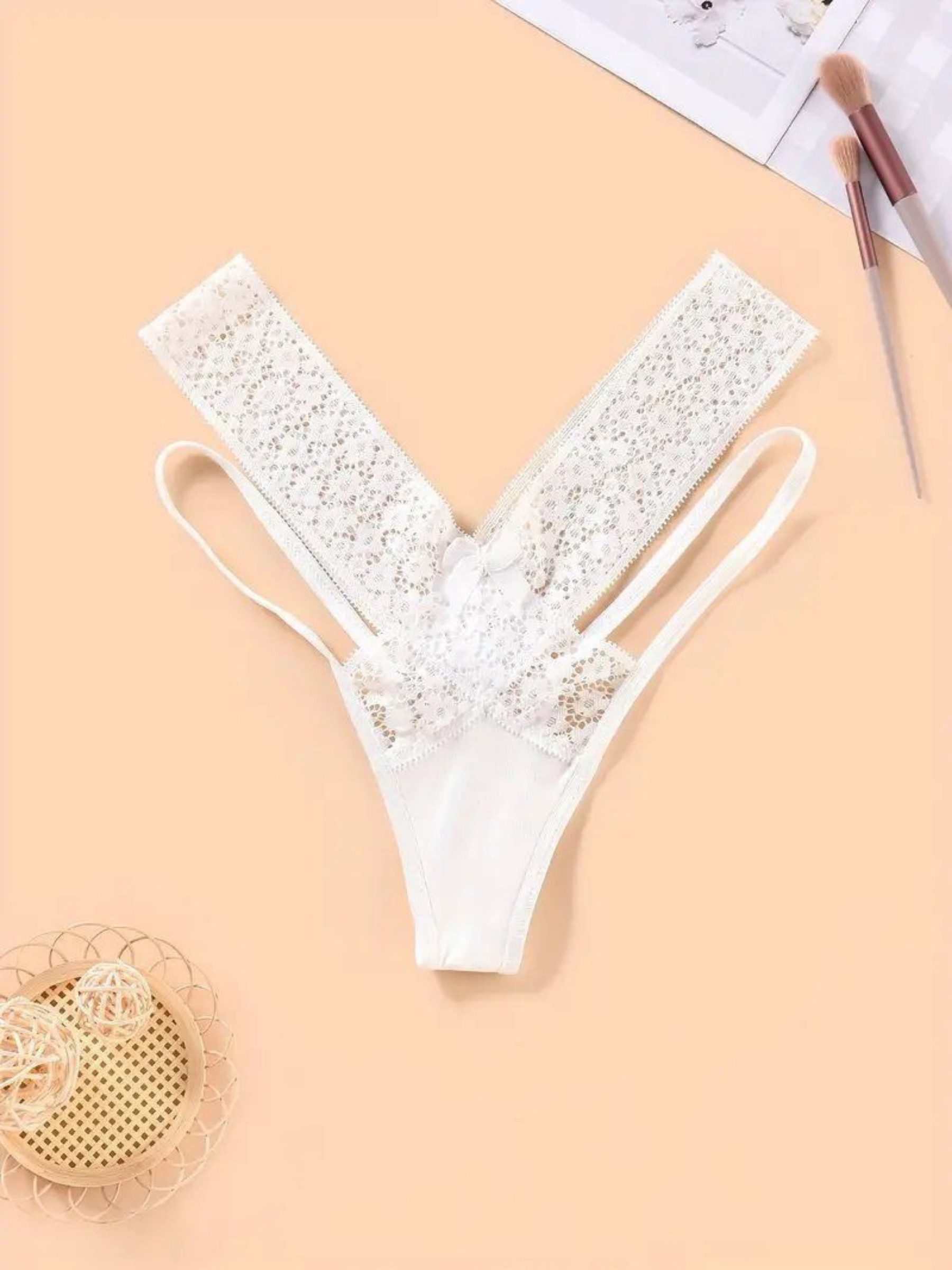 Elegant Love Tangaslip Damen Slip aus Spitze – Sexy Panty Unterwäsche mit stilvoller Optik (Set, 3-St., 3er-Pack) Tanga V-Strings – Elegante Spitzenunterwäsche im Set