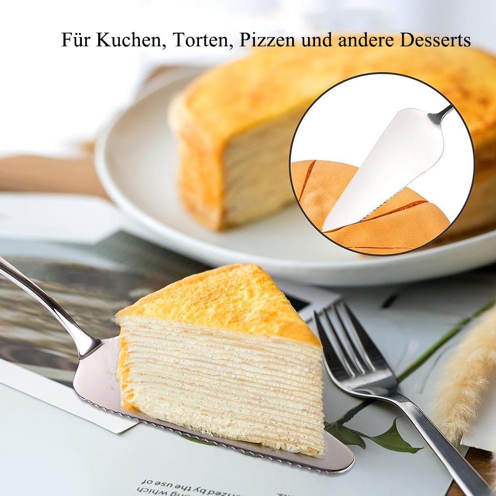 Tortenheber Kuchenschaufel NUODWELL Stück für Edelstahl Teigspachtel Edelstahl, Küchen 10