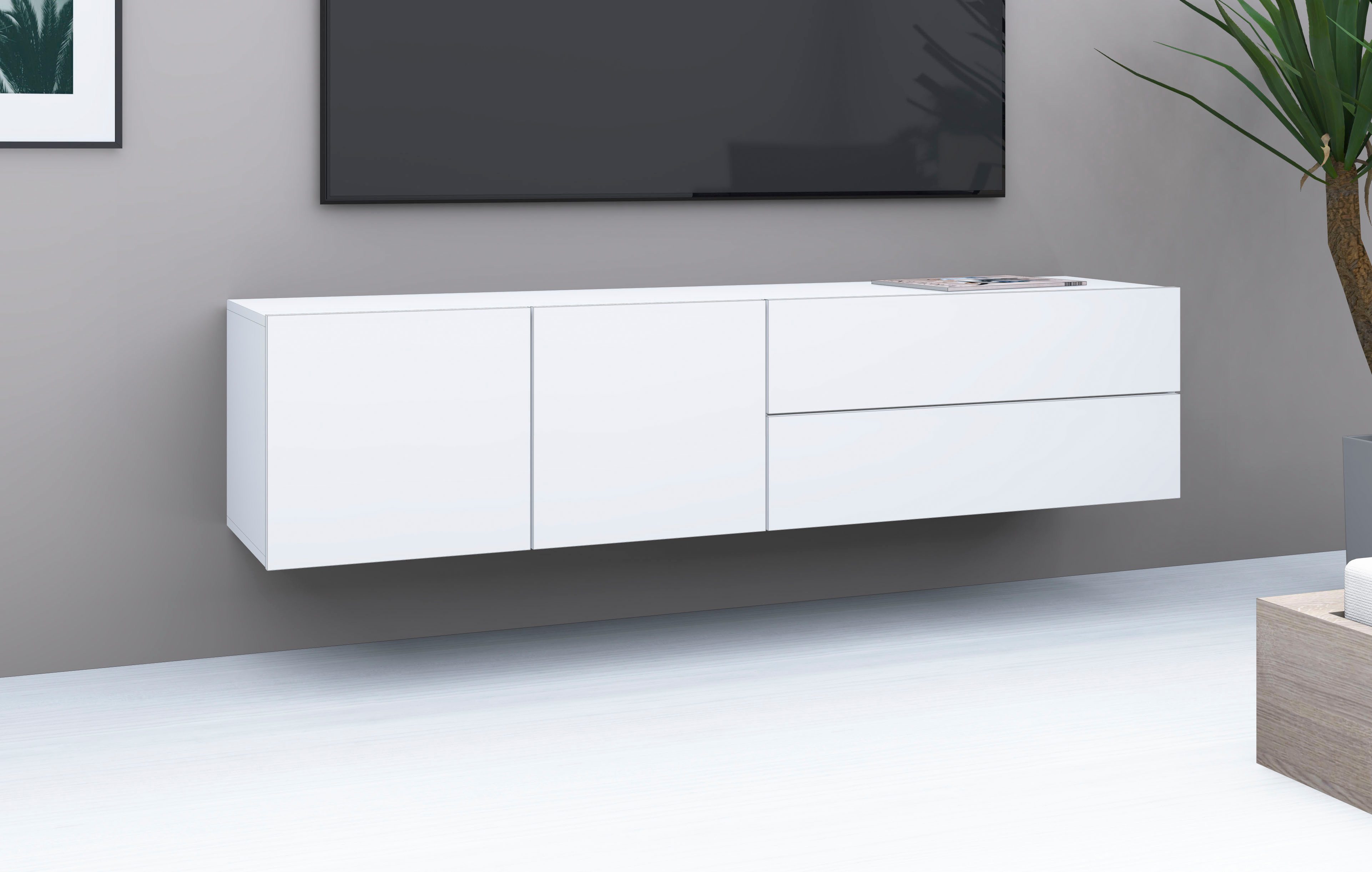 borchardt Möbel Lowboard Sophia, Breite 152 cm, hängend und stehend montierbar