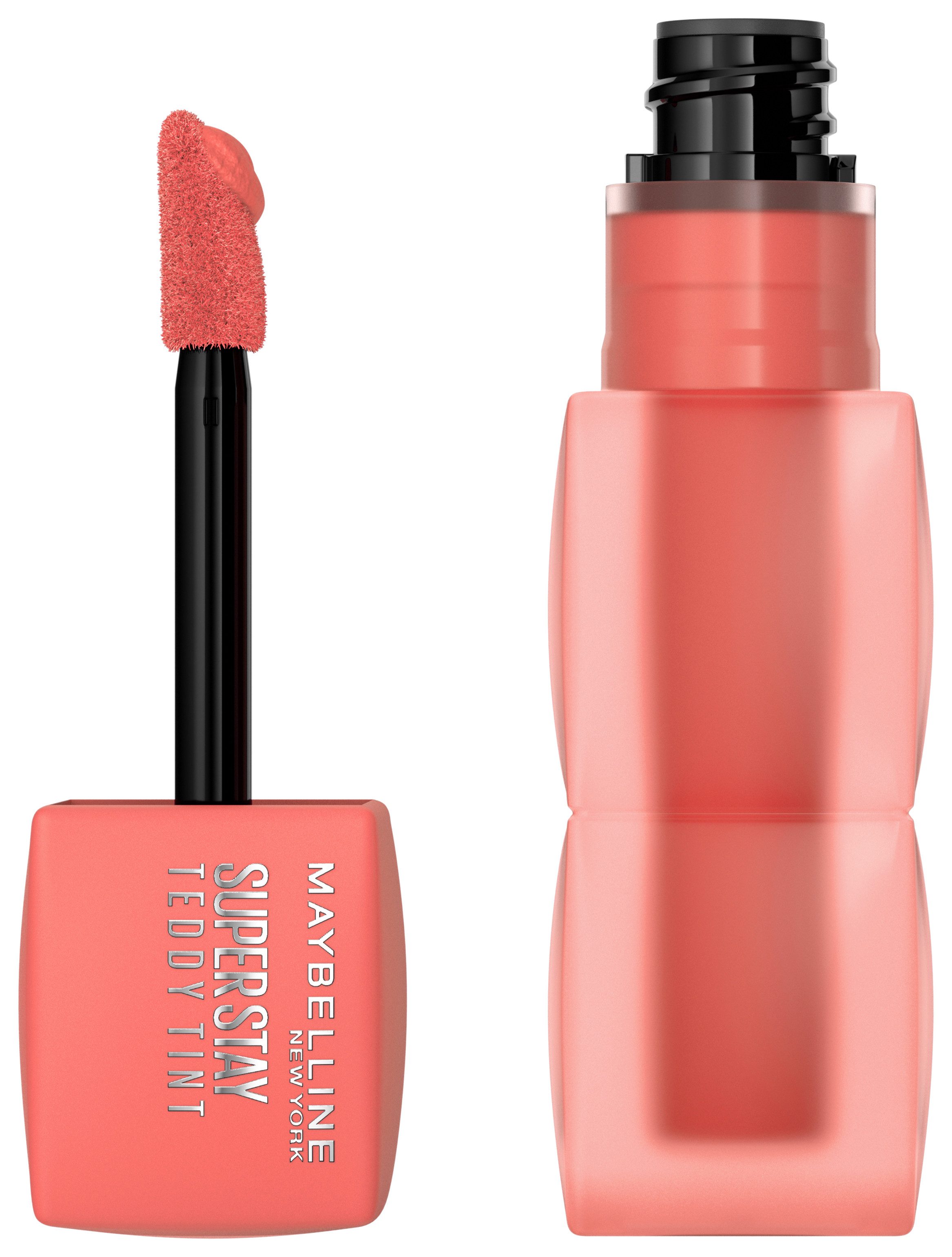 MAYBELLINE NEW YORK Lippenstift SUPER STAY TEDDY TINT LIPPENSTIFT, mit weichem Teddy-Applikator
