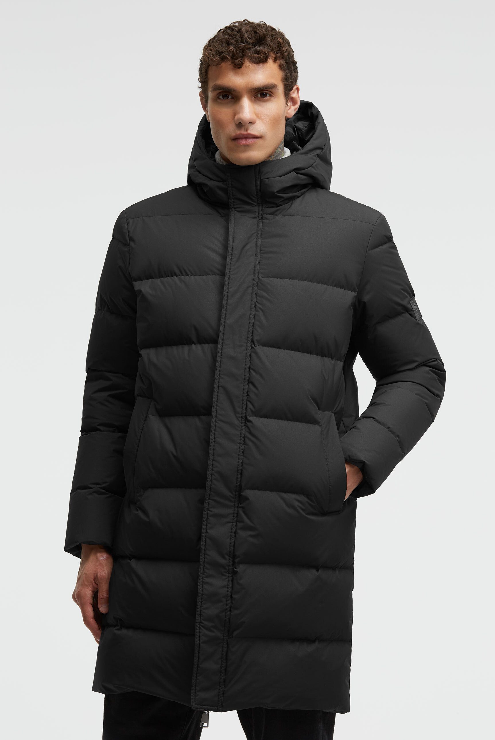 CMPD Langjacke mit hochgeschnittener Kapuze günstig online kaufen