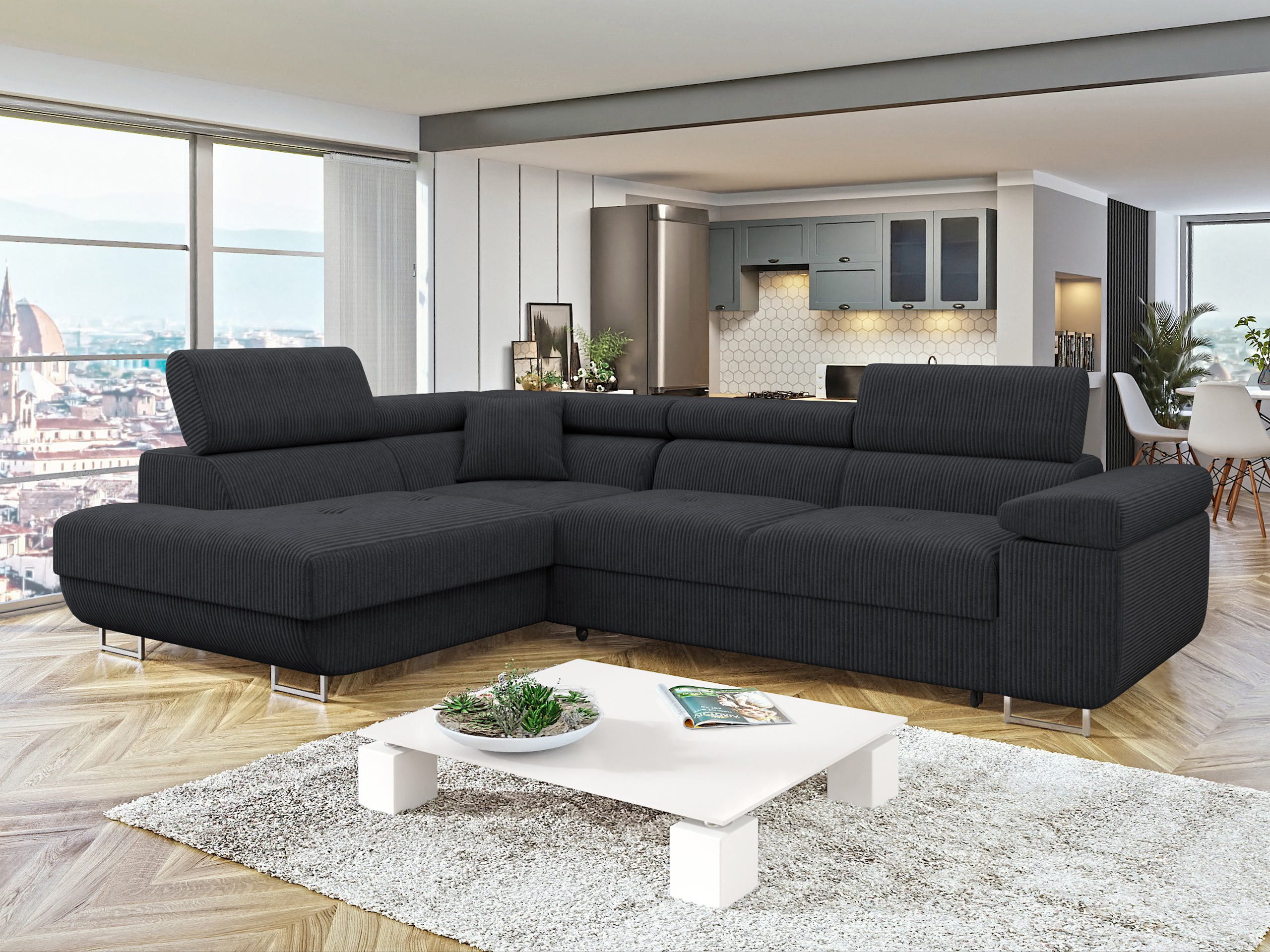 MIRJAN24 Ecksofa Torezio Cord, mit Bettkasten günstig online kaufen