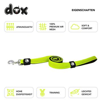 DDOXX Hundeleine Hundeleine Air Mesh 120cm, Hand-Schlaufe, Gelb S - 2,0 X 120 Cm