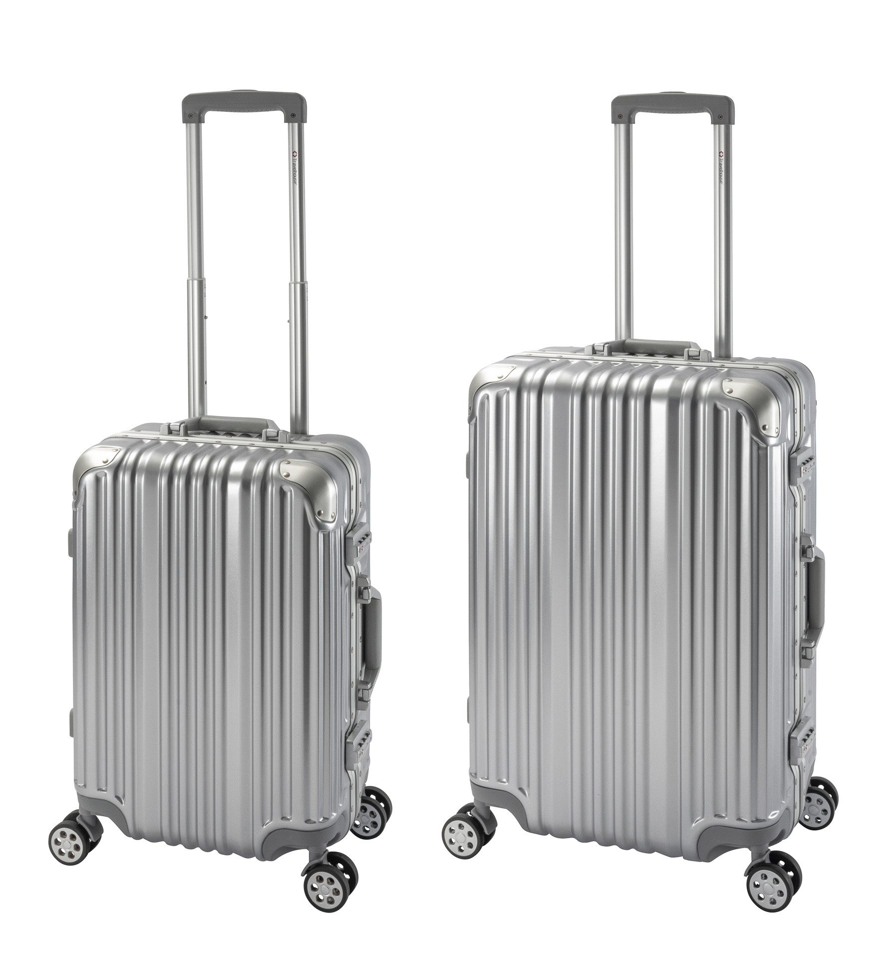 Travelhouse Trolleyset London, 4 Rollen, (2 tlg), TSA Zahlenschloss Alu-Rahmen Schnappverschluss Polycarbonat-Hartschale