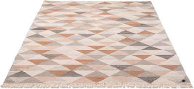 Teppich Triangle Kelim, TOM TAILOR HOME, rechteckig, Höhe: 5 mm, handgewebt, mit Fransen, Boho-Style