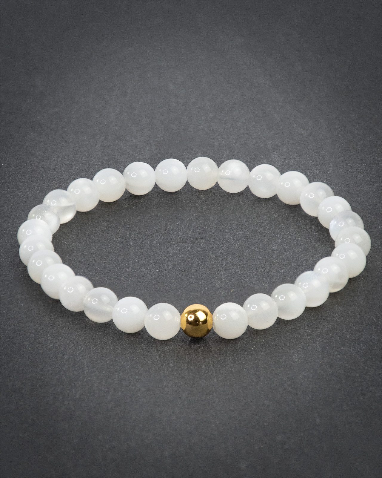 MayTree Armband Echter Mondstein 6mm, Geschenk für Muttertag, Geburtstag, W günstig online kaufen