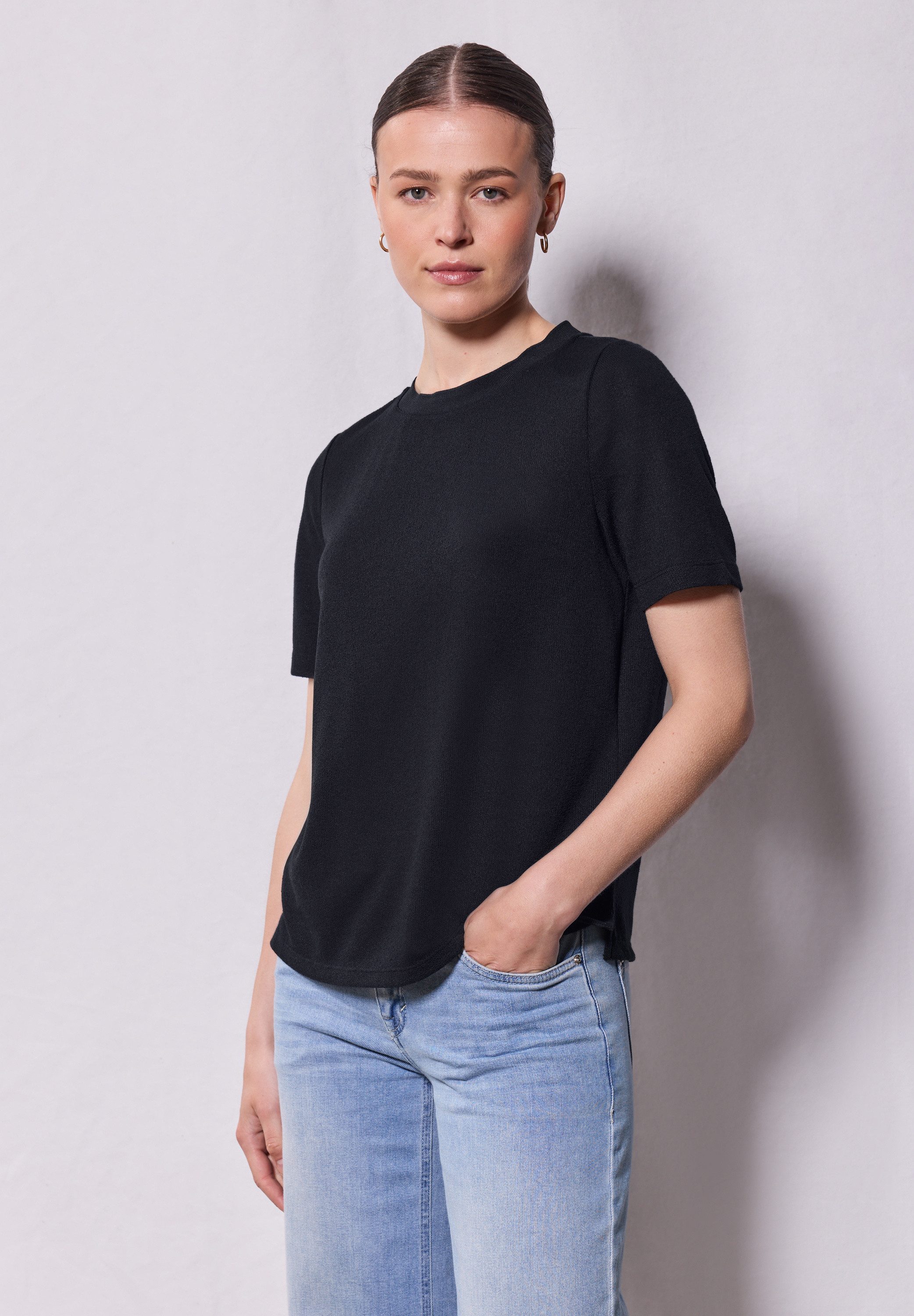 STREET ONE STUDIO T-Shirt aus elastischem günstig online kaufen