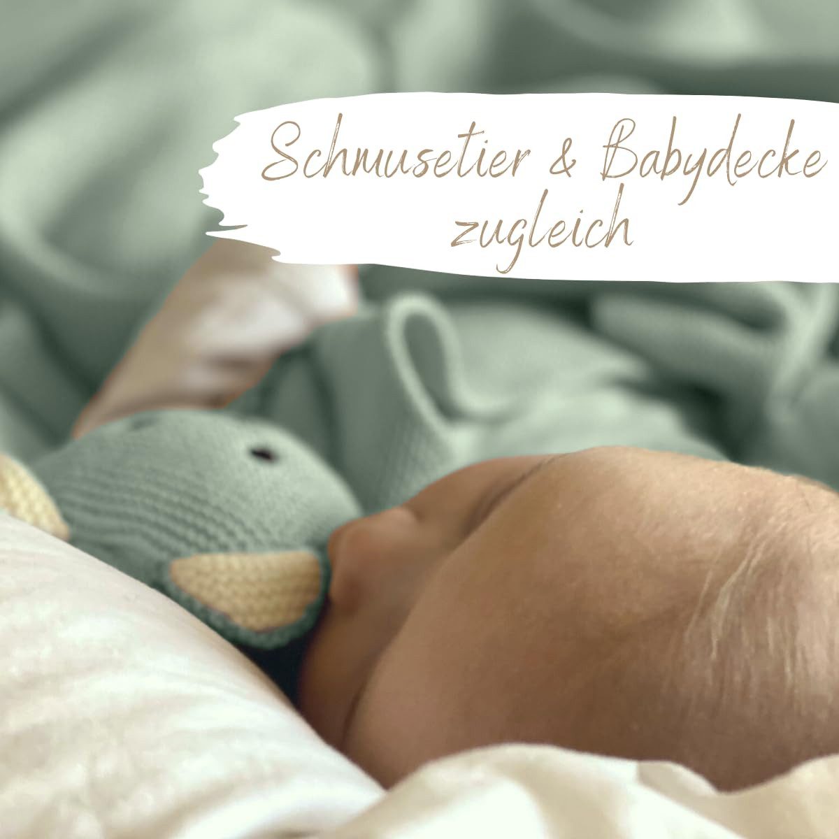 Babydecke DIKOS® Babydecke SCHMUSE-Bär Baby Geschenk Mädchen Junge Geschenkset, DIKOS, Geschenk zur Geburt, PREMIUM Qualität, 100 % BIO Baumwolle, nachhaltig – Bild 5 von 5