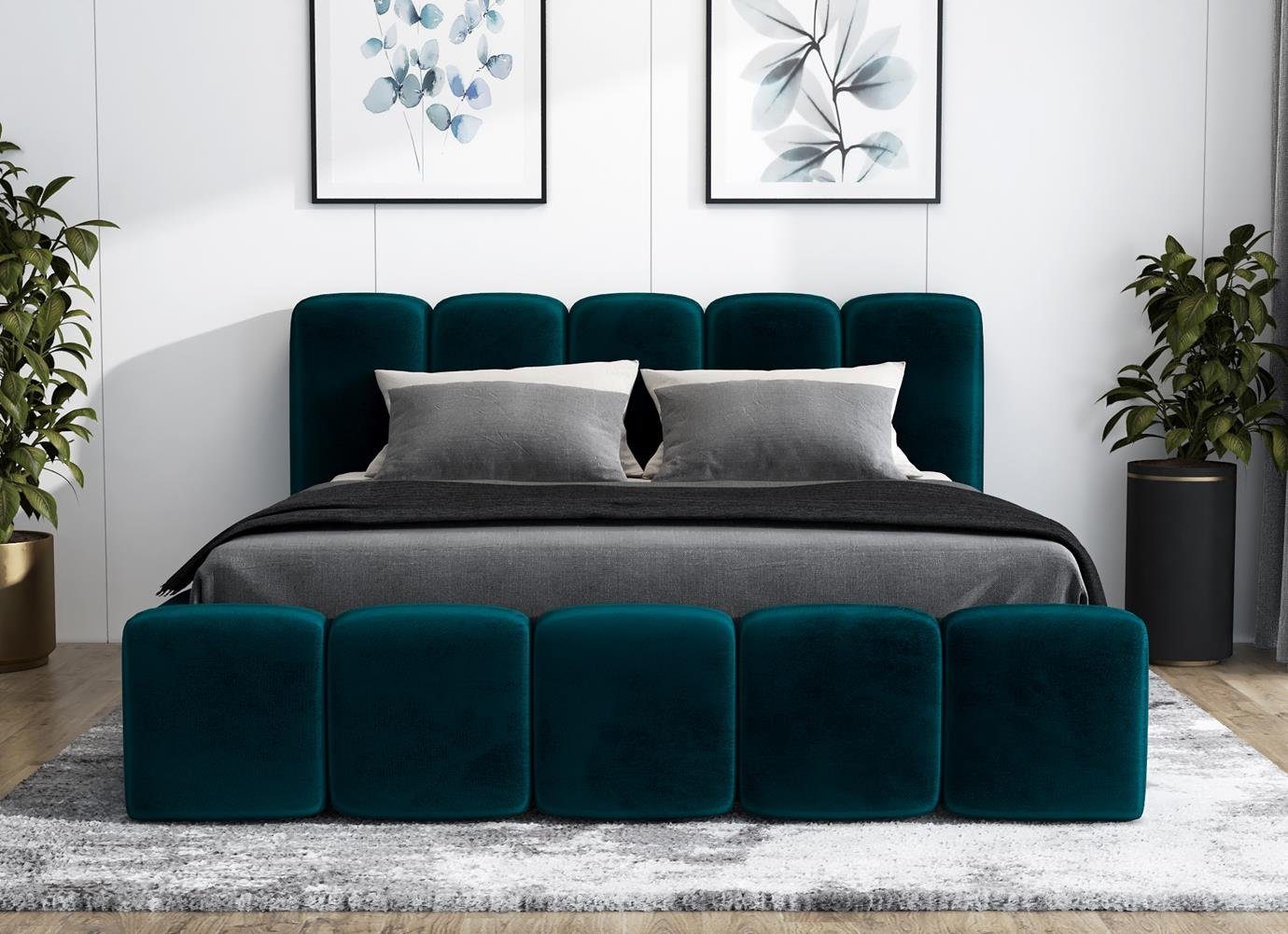 A&J MöbelLand GmbH Polsterbett SONIC-OM mit Bettkasten und Lattenrost (Bett günstig online kaufen