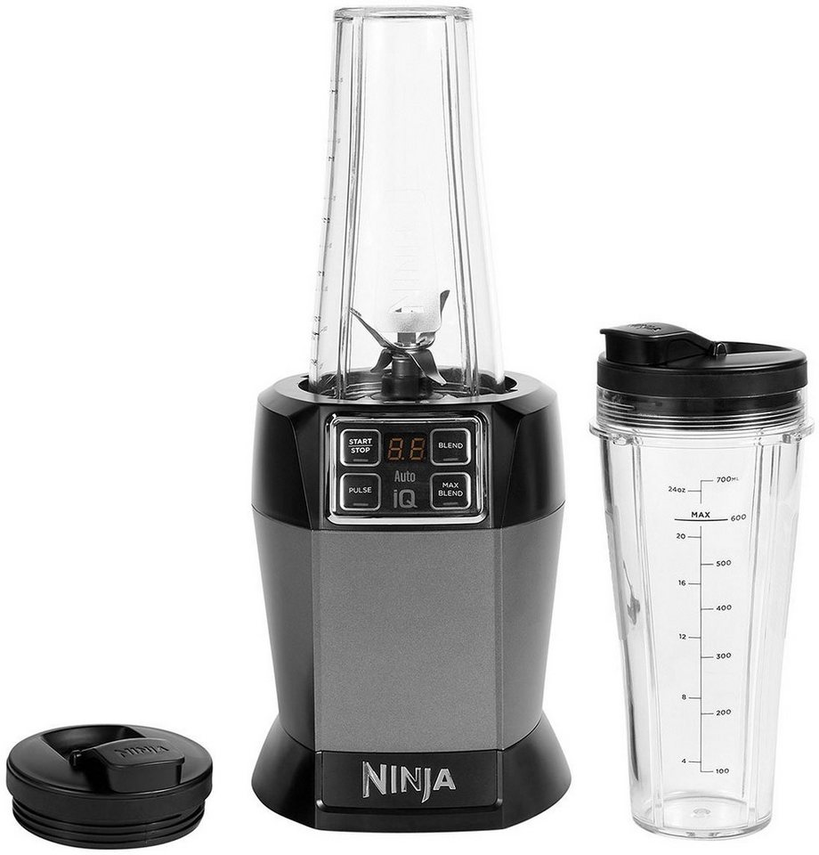 NINJA Smoothie-Maker BN495EU, 1000 W, incl. 2 x 0,7 L Becher & Becherdeckel  mit Ausguss, mit Auto-iQ