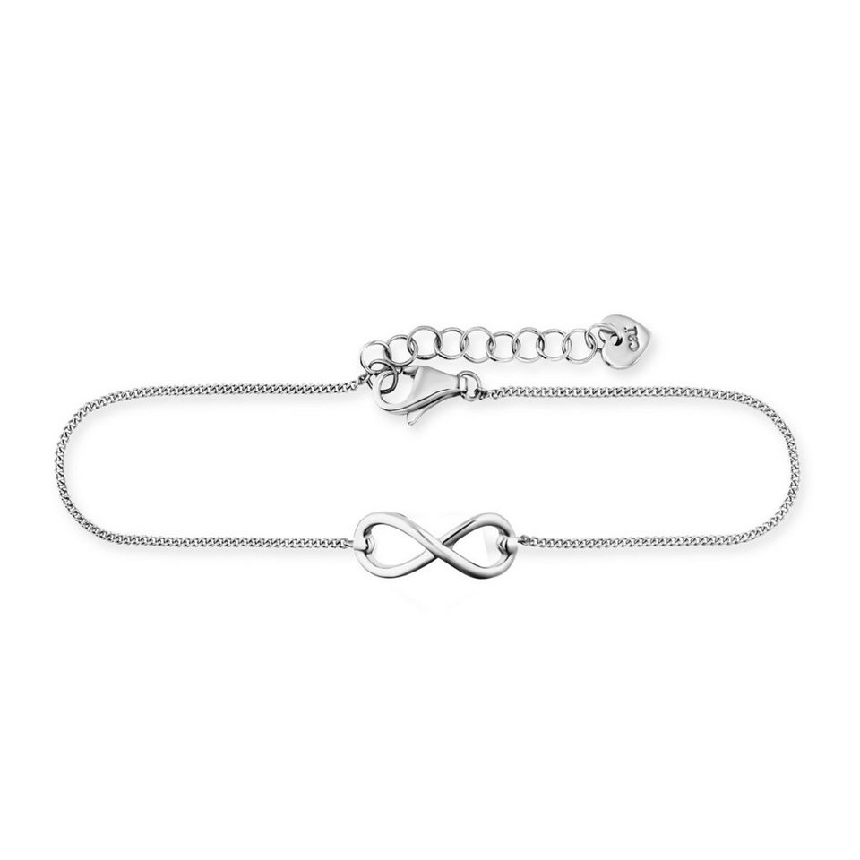 CAÏ Armband 925/- Sterling Silber rhodiniert Infinity, Schlichtes und  modernes Design