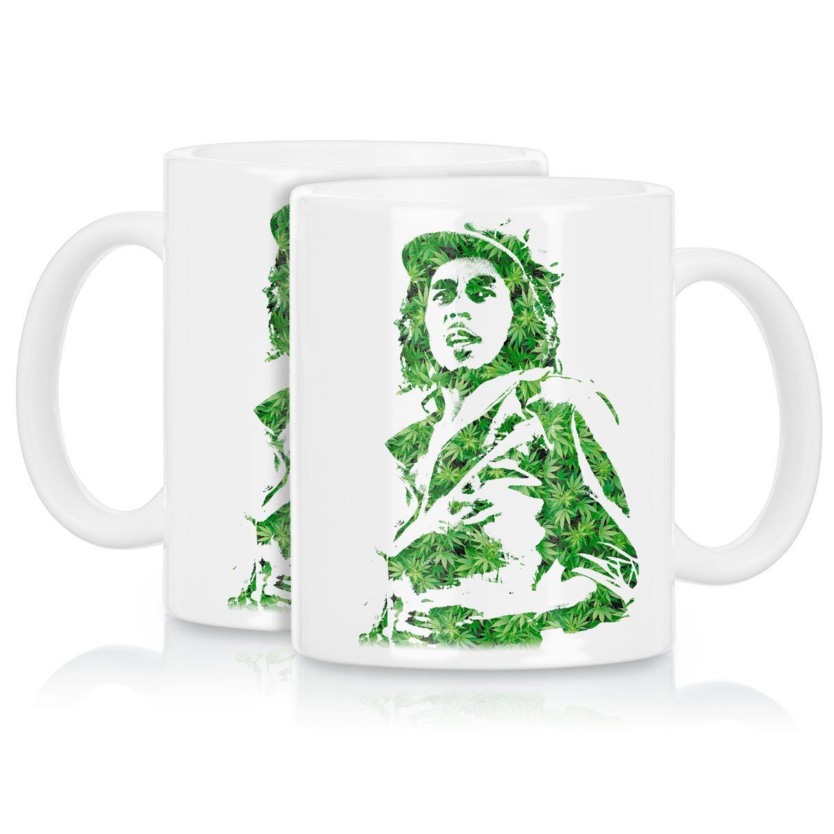 gras Kaffeebecher Tasse, reggae jamaica Keramik, Cannabis rasta bob musik style3 Marley Tasse hanf