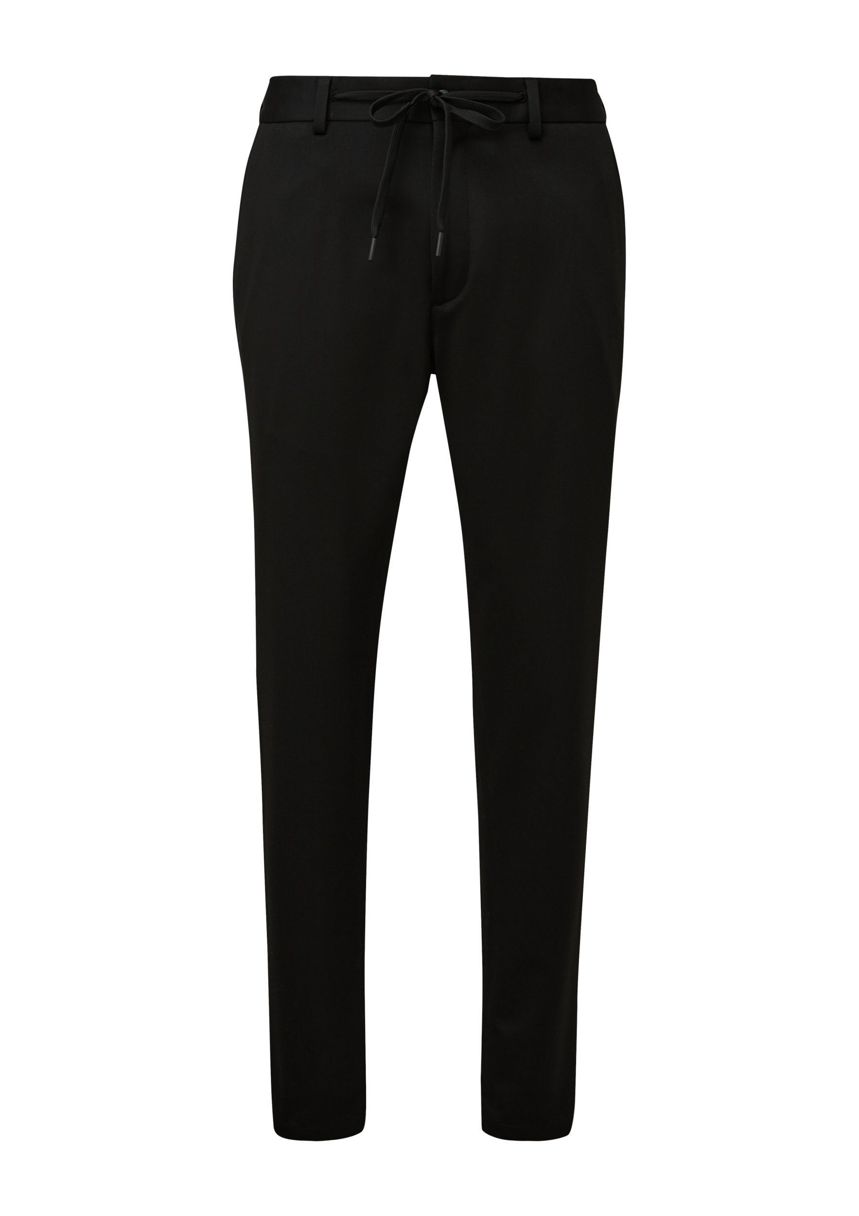 Stoffhose Slim-Fit Anzughose aus Stretch-Jersey - Gerade