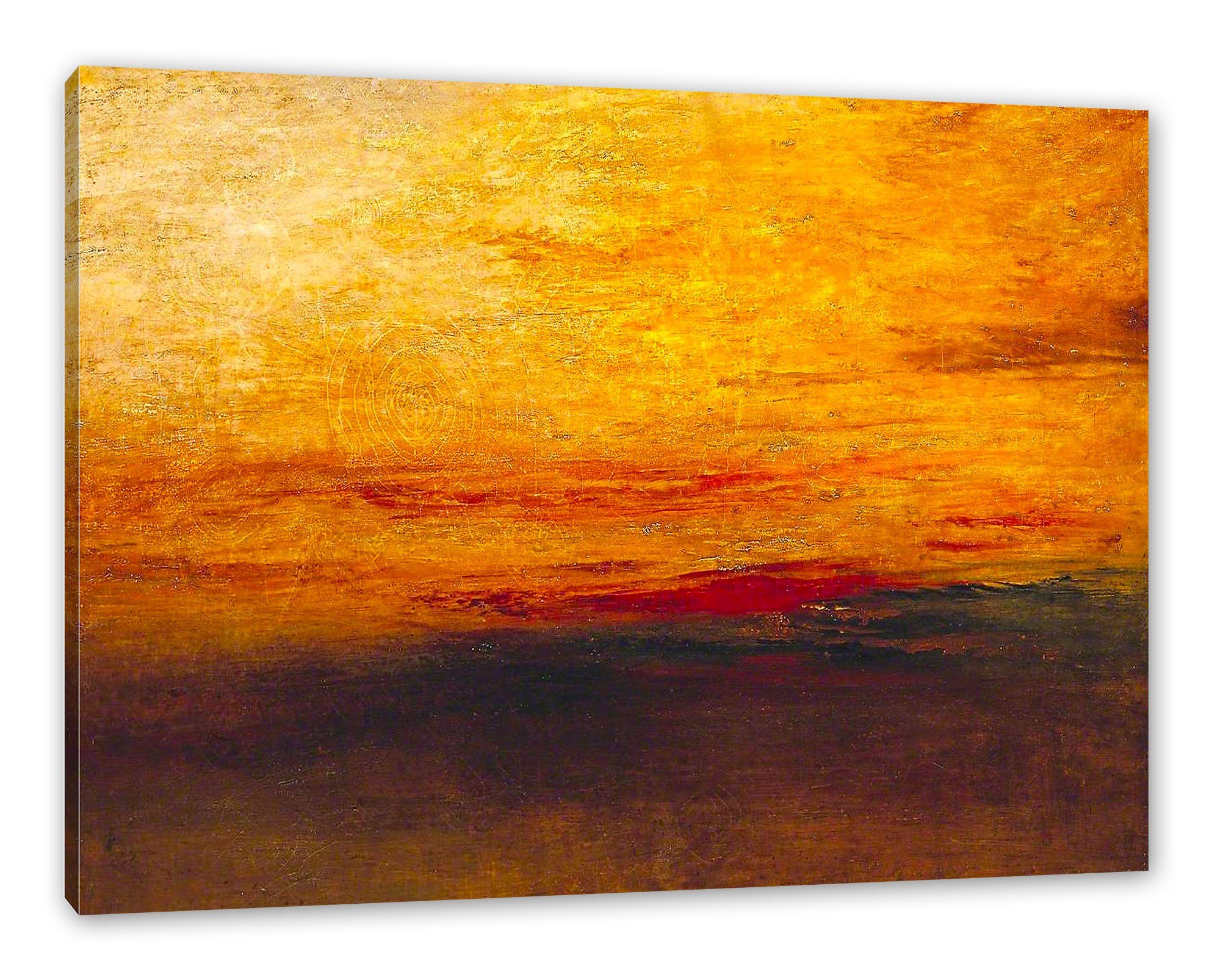 Pixxprint Leinwandbild William Turner - Sunset , William Turner - Sunset  (1 St), Leinwandbild fertig bespannt, inkl. Zackenaufhänger