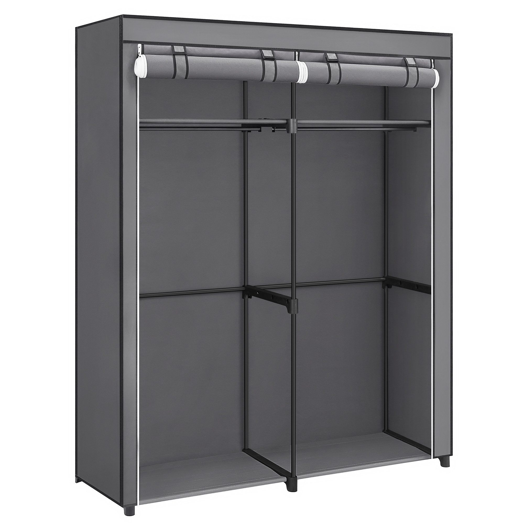 SONGMICS Stoffschrank Stoffschrank mit 2 Kleiderstangen, faltbare Garderobe, 1 er/2er Set