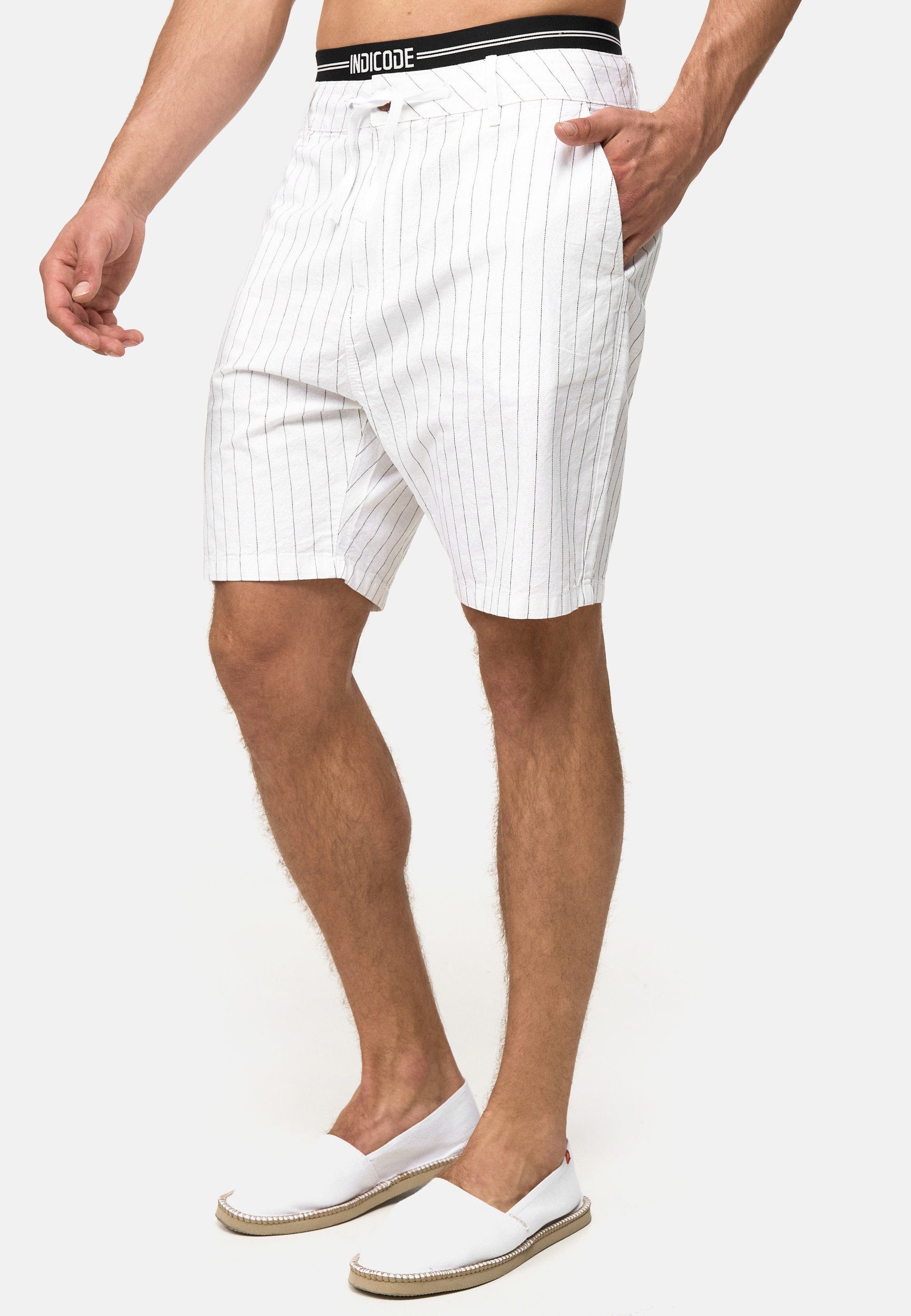 Indicode Chinoshorts Giwgros gestreift, aus einem günstig online kaufen