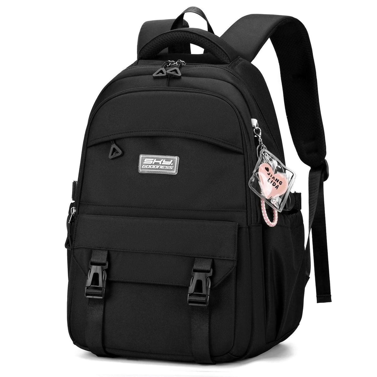 LuxusKollektion Schulrucksack Wasserdichter Schulrucksack Mädchen/Jungen Schwarz