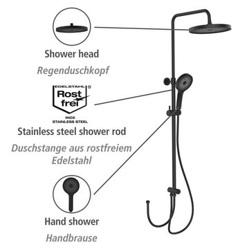 WENKO Duschsystem Softwater, einfacher Anschluss an bestehende Armatur oder Wandanschlussbogen