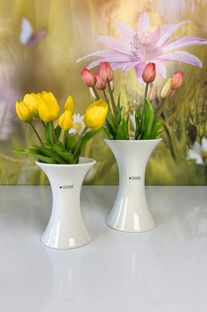 TIZIANO - DESIGN & EMOTIONS Dekofigur Vase Perdosa creme-weiß