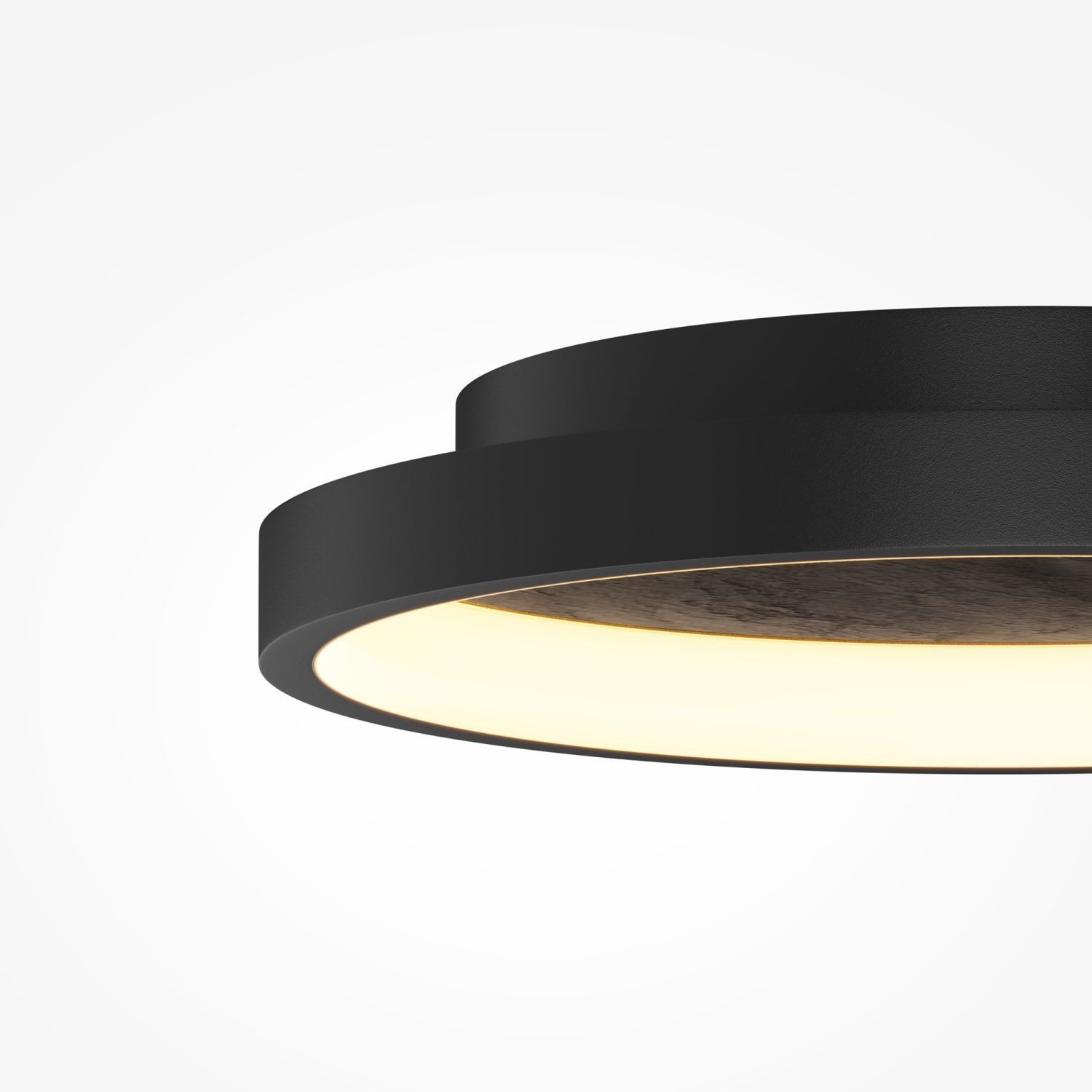 Licht-Erlebnisse Deckenleuchte BEYRA, LED fest integriert, Warmweiß, LED Metall 3000 K warmweißes Licht 450 lm B: 59,5 cm Schwarz rund