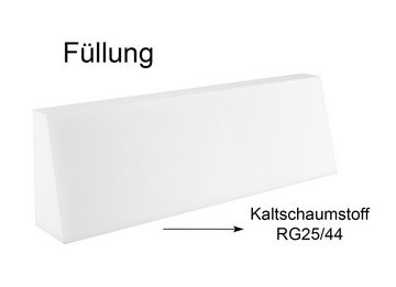 sunnypillow Rückenkissen Palettenkissen gesteppt Rückenkissen 120x40x20/10cm, Schwarz