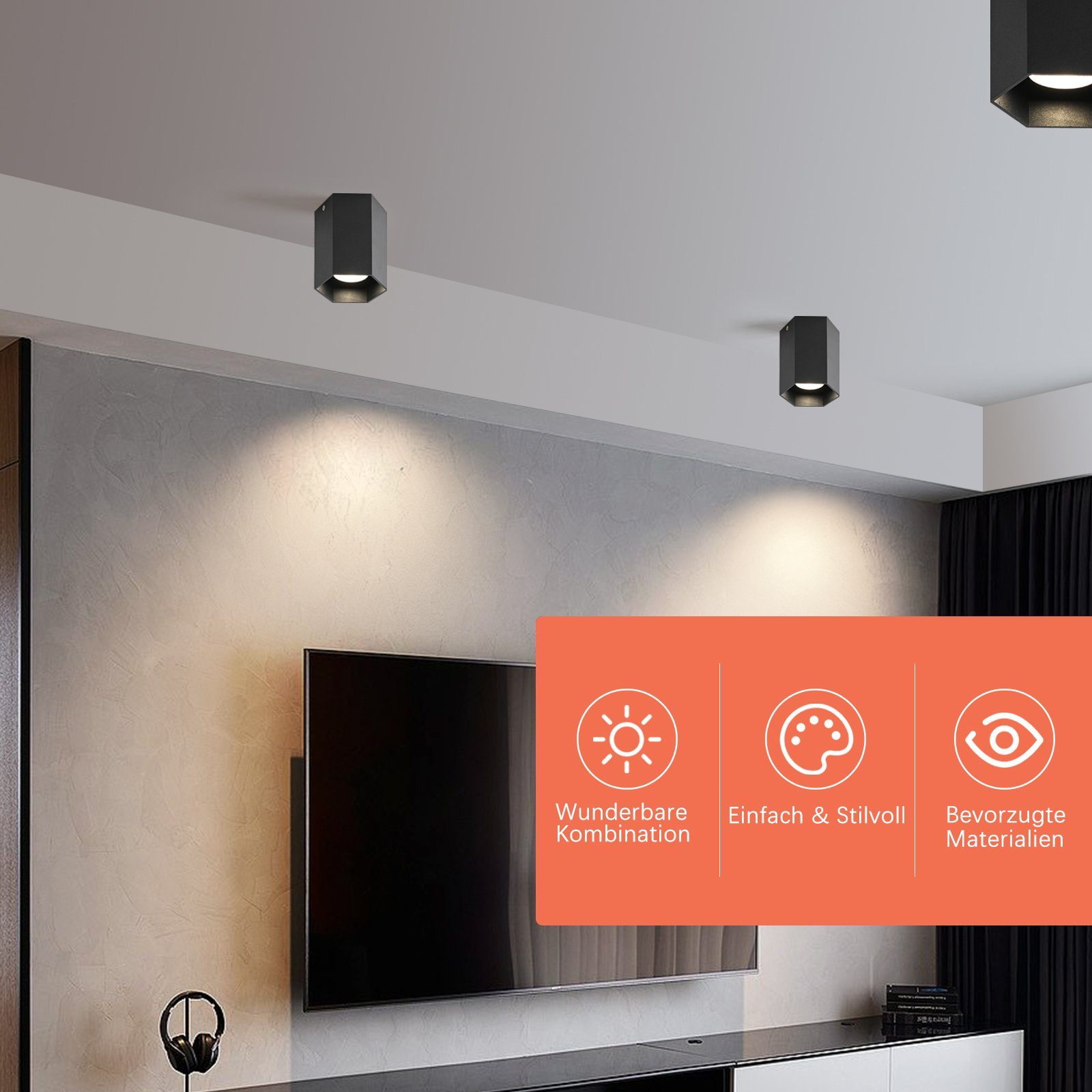ZMH LED Deckenstrahler Deckenspots LED Aufbauspot günstig online kaufen