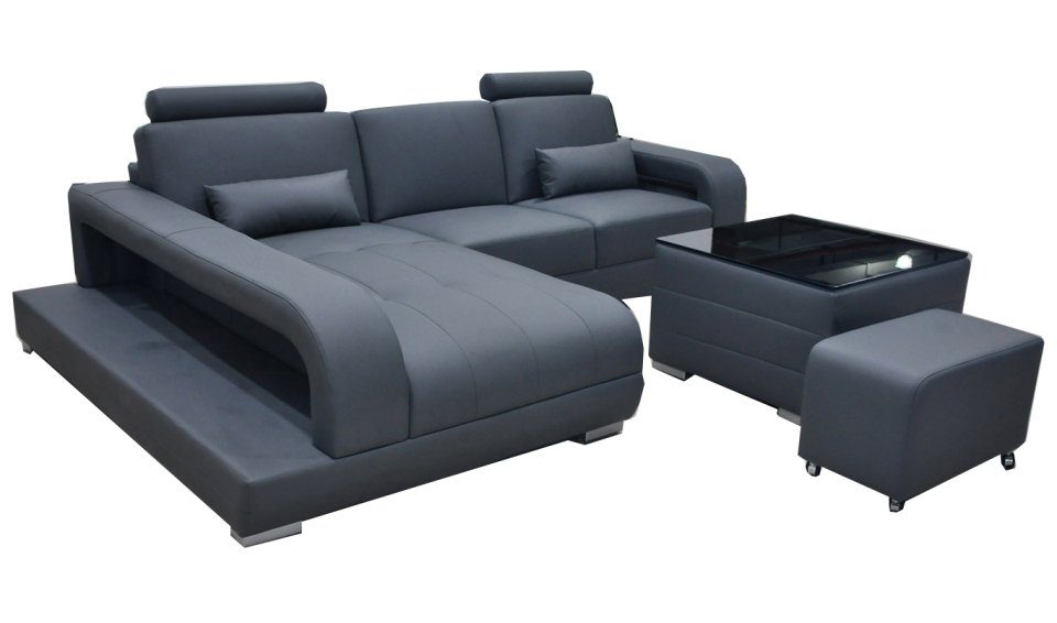 JVmoebel Ecksofa, XXL Couch Leder Wohnlandschaft Garnitur Design Modern
